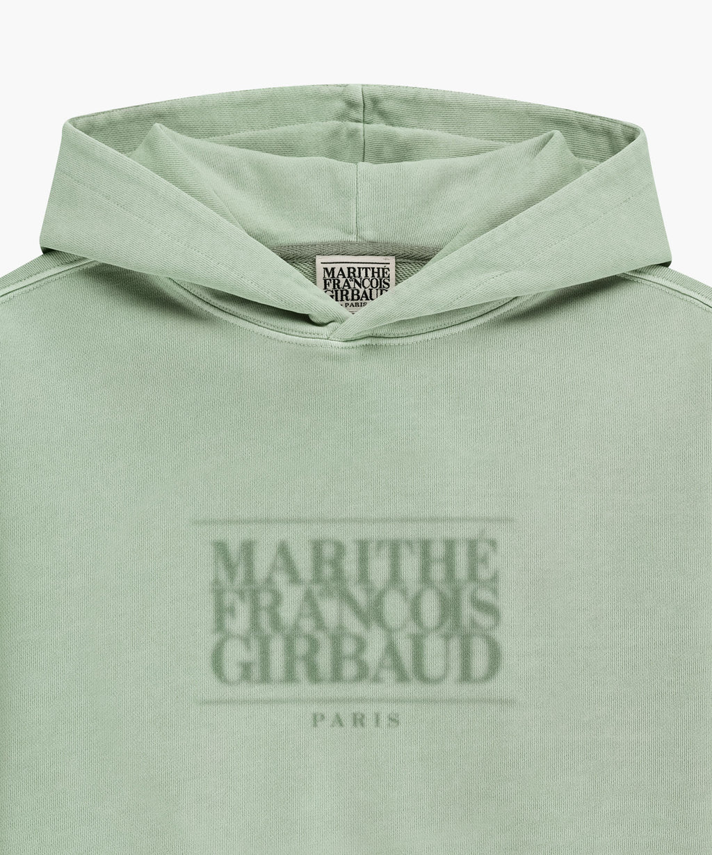 Marithe & Francois Girbaud - Shadow Classic Logo Dyeing Crop Hoodie (Mint) product image 7 | TRAB K-Fashion Australia