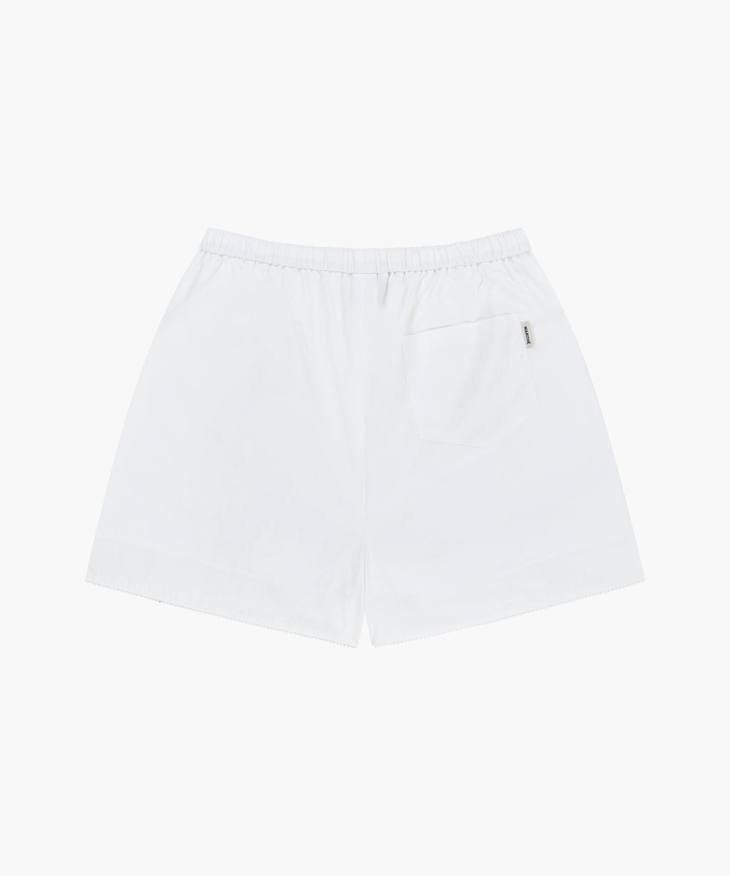 Marithe & Francois Girbaud - Lace Hem Shorts (White) product image 9 | TRAB K-Fashion Australia