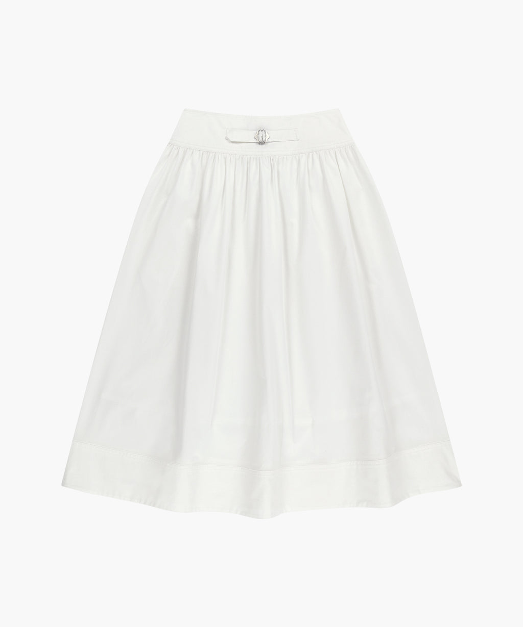 Marithe & Francois Girbaud - Cotton Waist Wrinkle Skirt (White) product image 7 | TRAB K-Fashion Australia