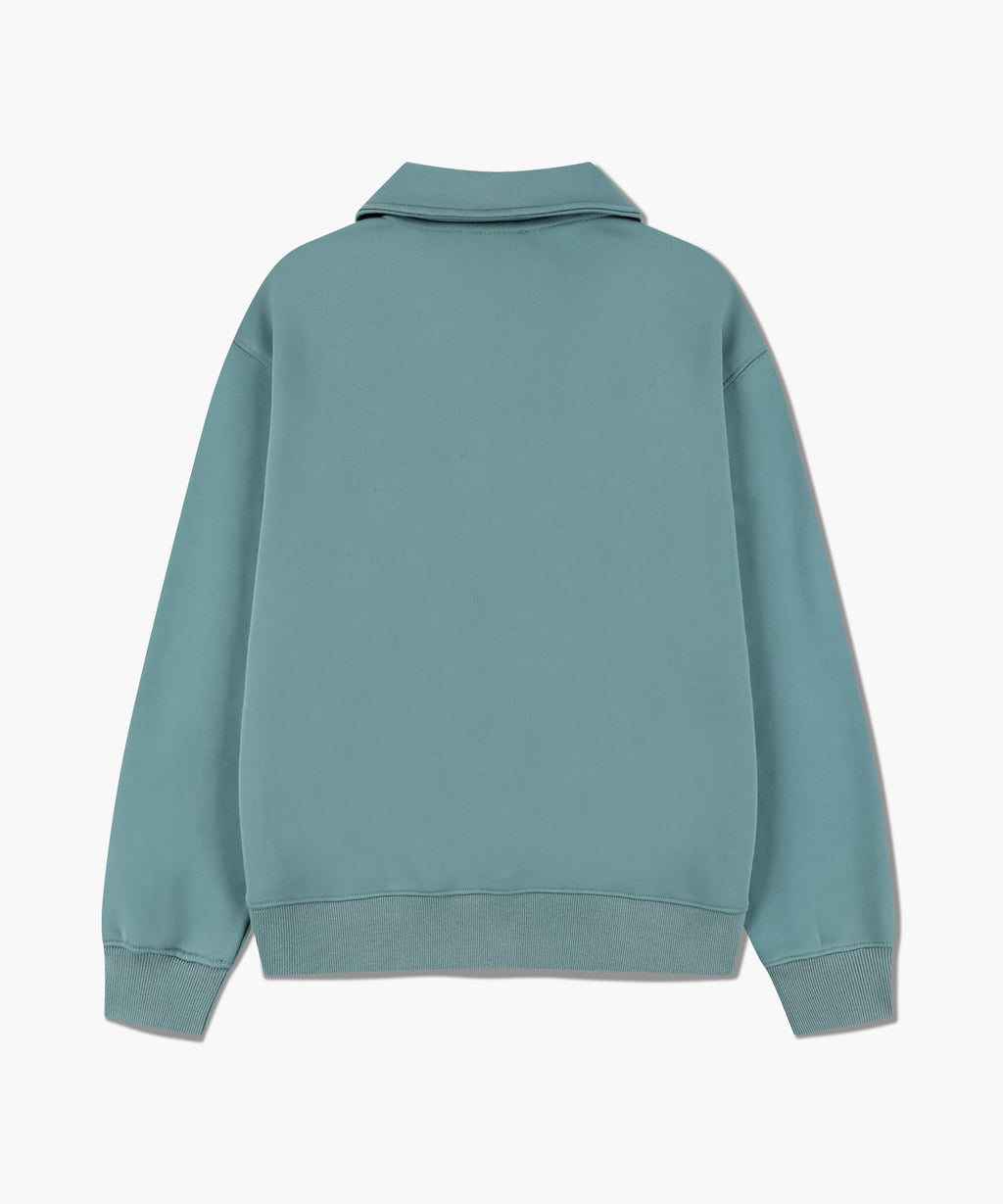 Marithe & Francois Girbaud - Classic Logo Half Zipup Sweatshirt (Mint Gray) product image 7 | TRAB K-Fashion Australia