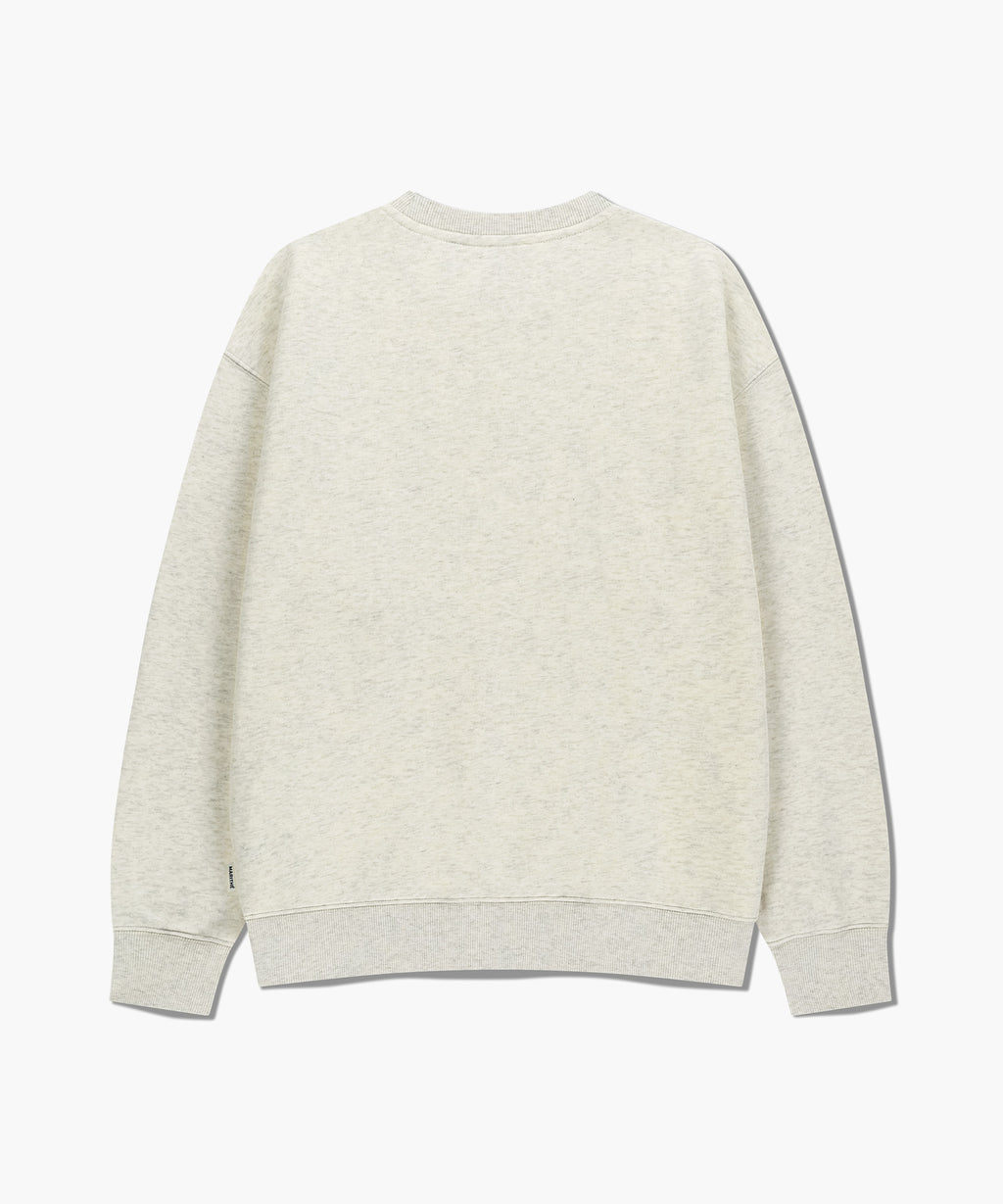 Marithe & Francois Girbaud - Applique Logo Oversized Sweatshirt (brushed) (Oatmeal) product image 7 | TRAB K-Fashion Australia