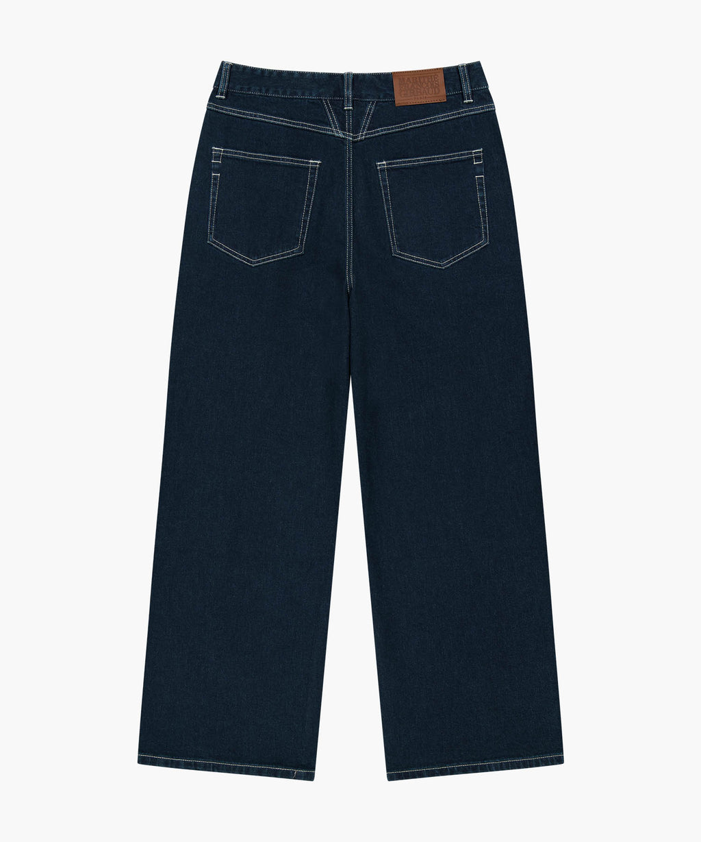 Marithe & Francois Girbaud - New M Low-waist Tuck Wide Denim Pants (Dark Blue) product image 7 | TRAB K-Fashion Australia