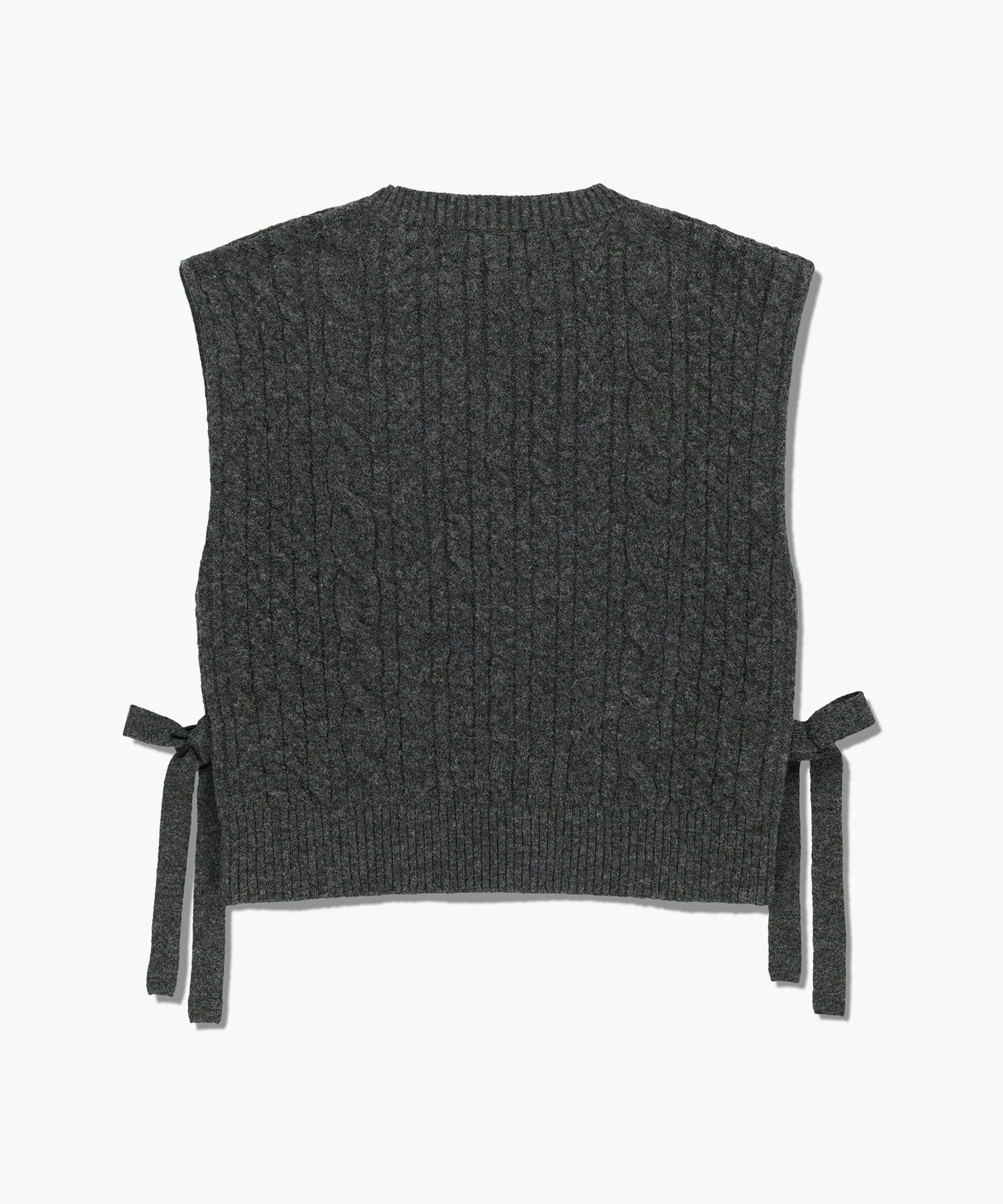 Marithe & Francois Girbaud - Side Ribbon Knit Vest (Charcoal) product image 7 | TRAB K-Fashion Australia