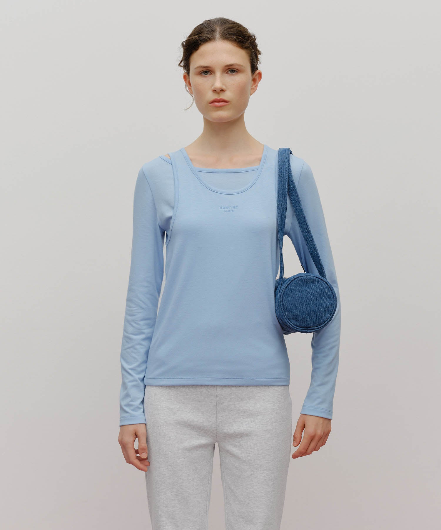 Marithe & Francois Girbaud - Classic Logo Mini Duffle Bag (Blue) product image 7 | TRAB K-Fashion Australia