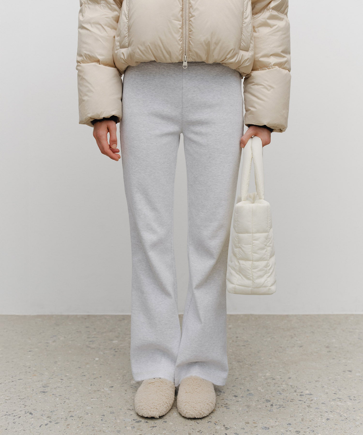 Marithe & Francois Girbaud - Classic Logo Padding Tote Bag (Ivory) product image 7 | TRAB K-Fashion Australia