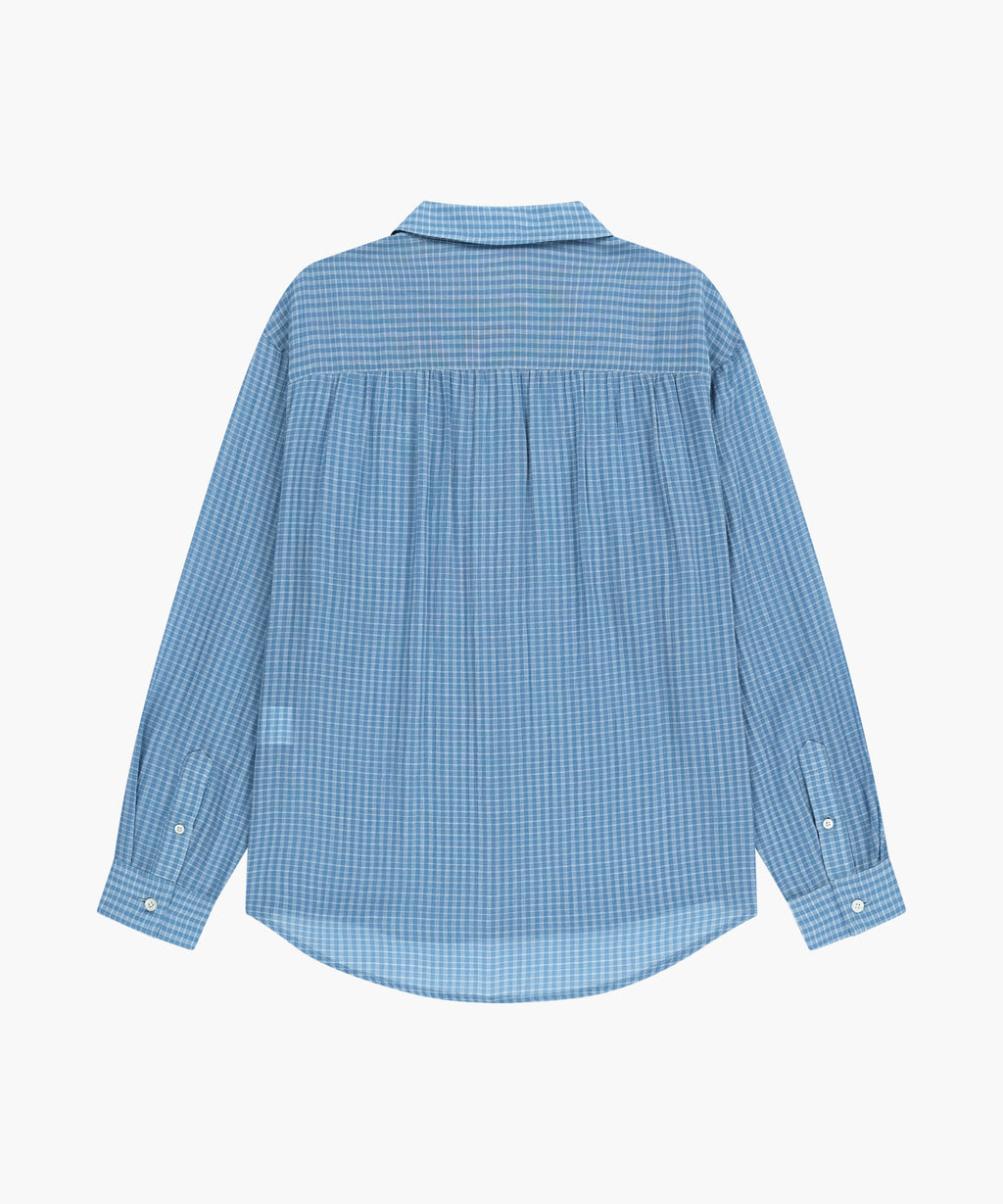Marithe & Francois Girbaud - Pattern Sheer Shirt (Blue) product image 7 | TRAB K-Fashion Australia