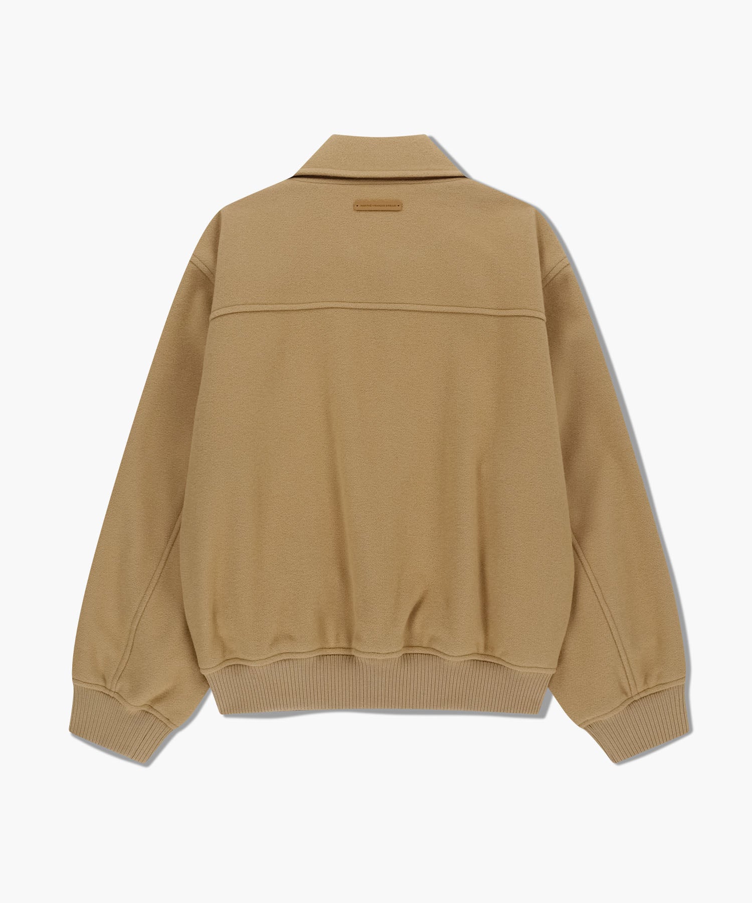 Marithe & Francois Girbaud - Wool Collar Varsity Jacket (Beige) product image 7 | TRAB K-Fashion Australia