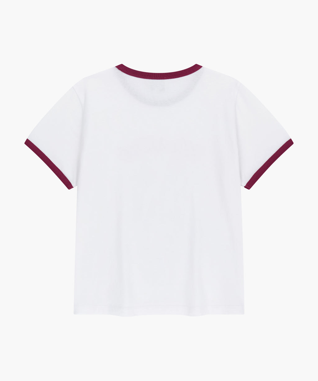Marithe & Francois Girbaud - Paris Graphic Ringer Tee (White) product image 7 | TRAB K-Fashion Australia