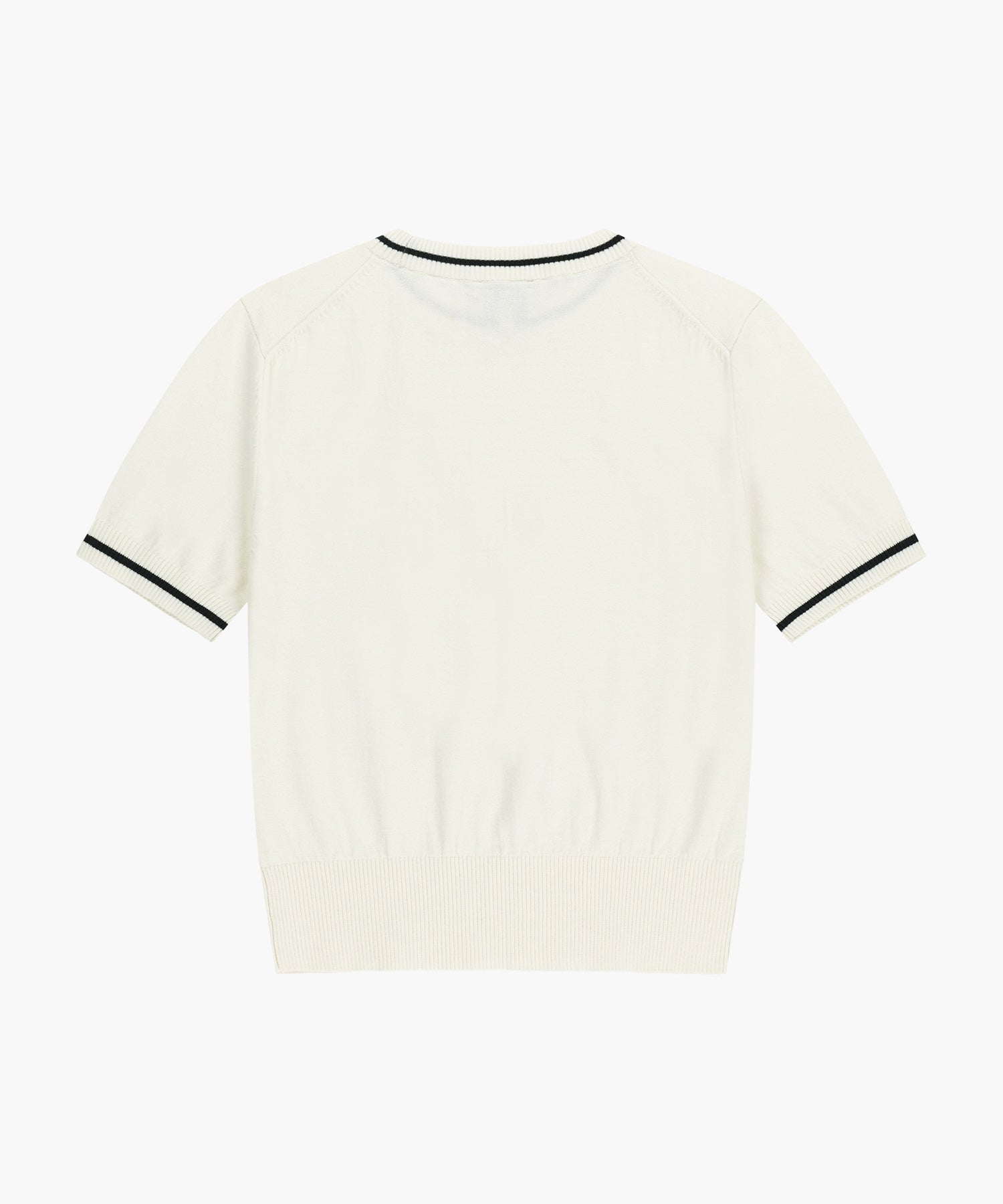 Marithe & Francois Girbaud - Circle Logo Half Knit Pullover (Ivory) product image 7 | TRAB K-Fashion Australia