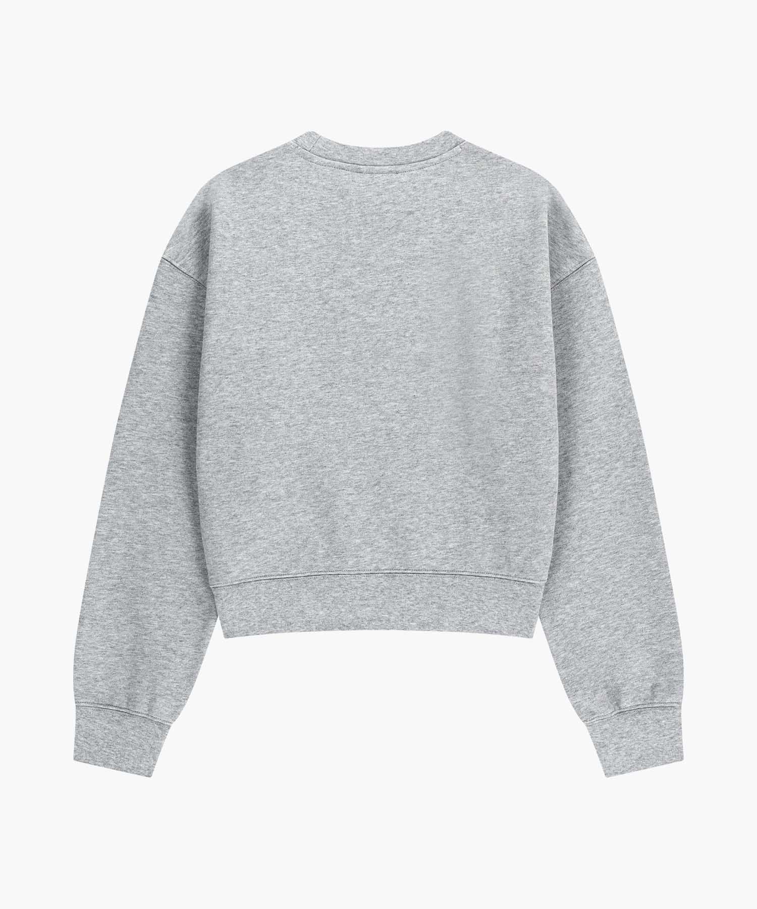 Marithe & Francois Girbaud - Classic Logo Crop Sweatshirt (Heather Gray) product image 7 | TRAB K-Fashion Australia