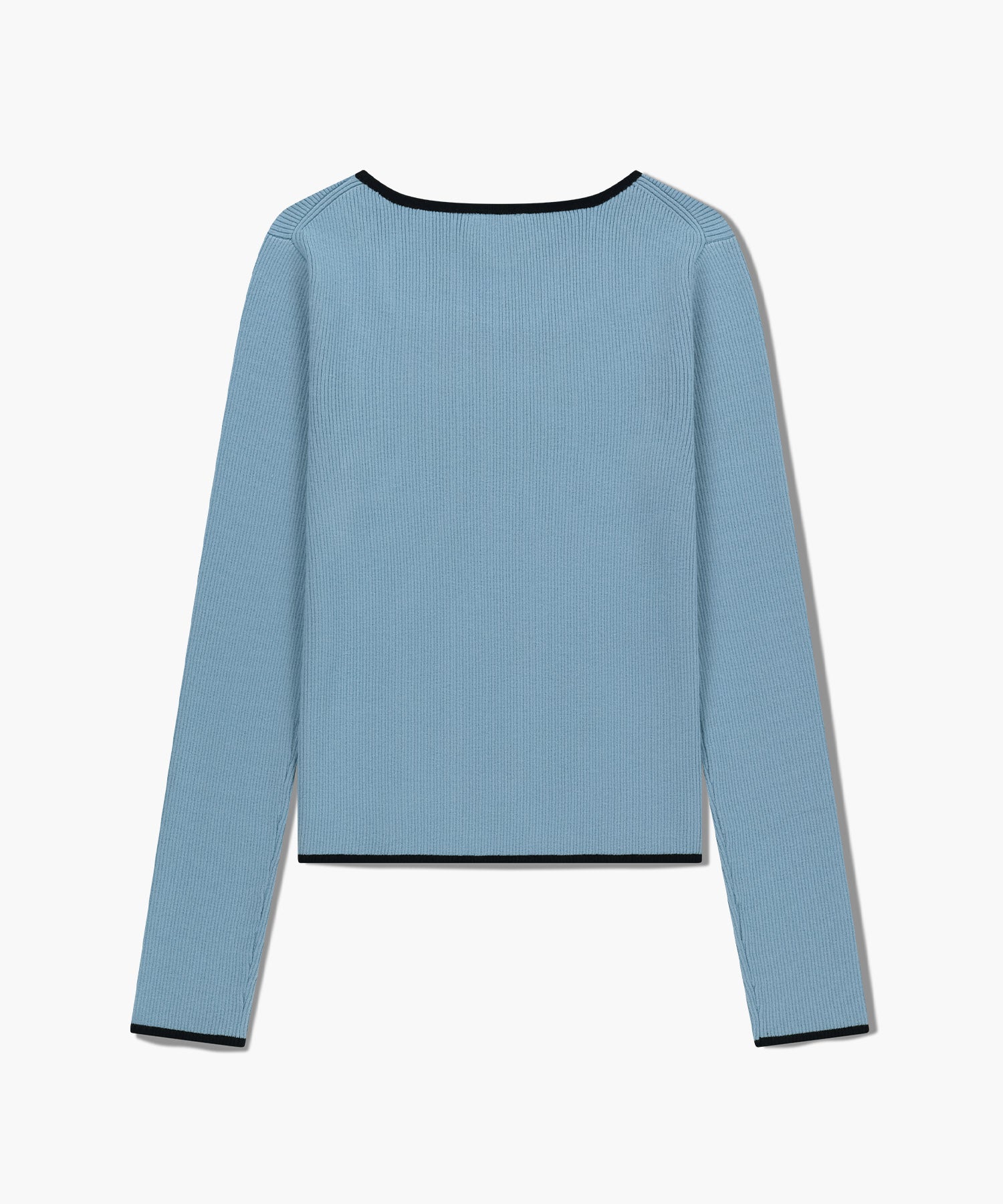 Marithe & Francois Girbaud - Color Point Square Neck Knit Pullover (Sky Blue) product image 7 | TRAB K-Fashion Australia
