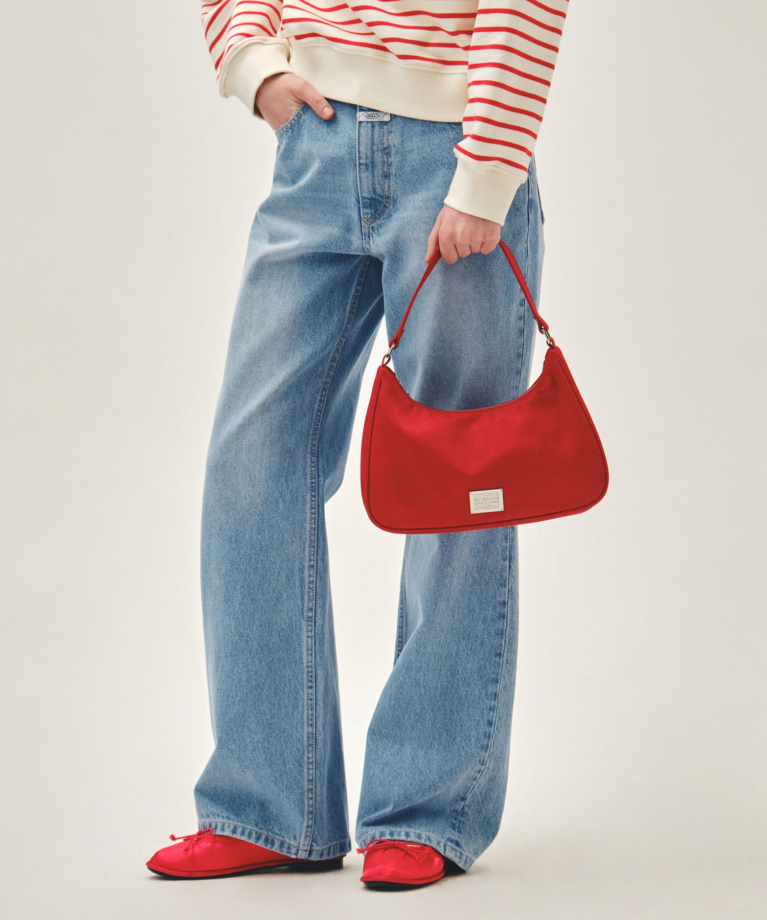 Marithe & Francois Girbaud - Classic Logo Hobo Bag (Red) product image 7 | TRAB K-Fashion Australia