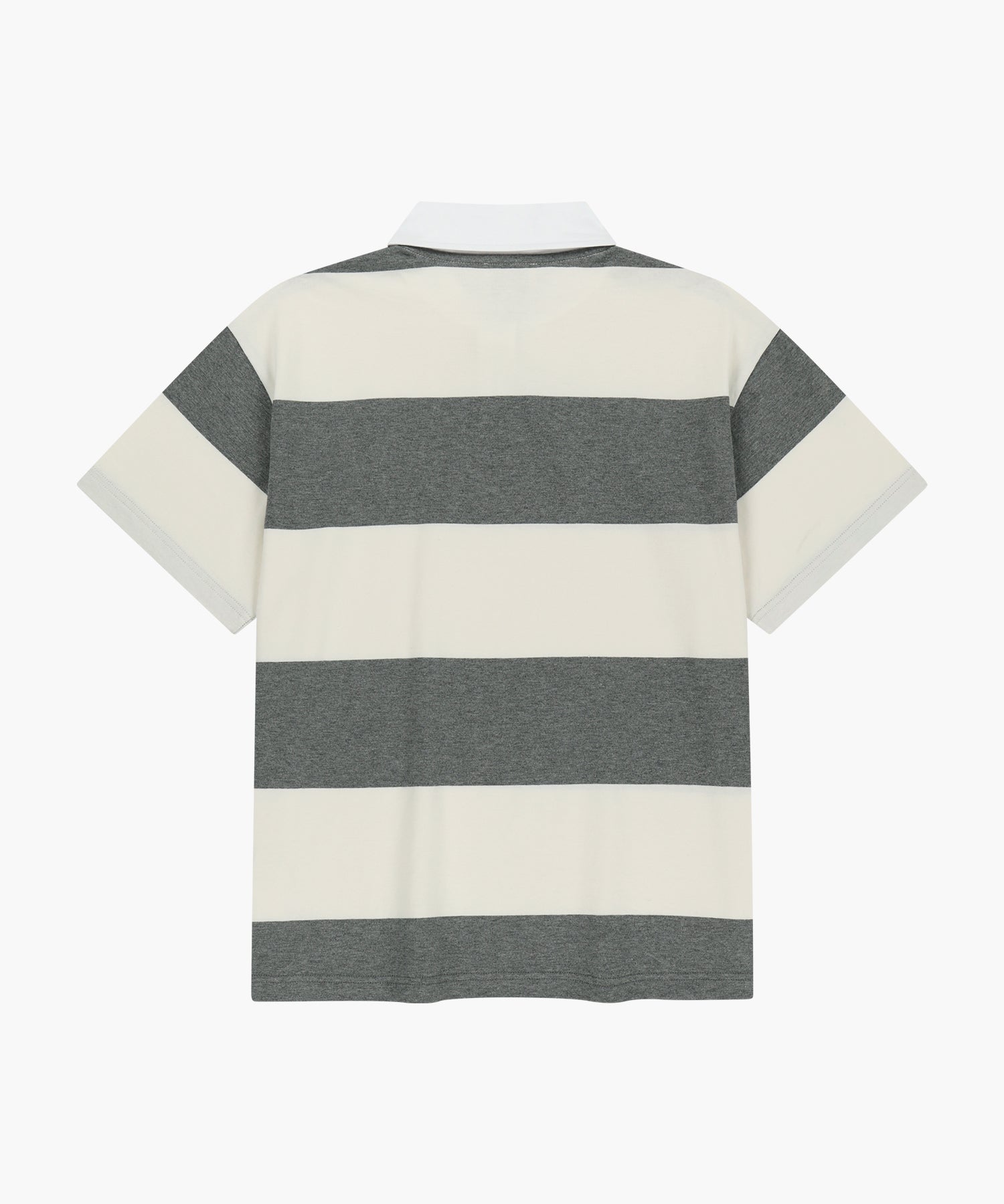 Marithe & Francois Girbaud - Small Classic Logo Rugby Stripe Oversized Collar Tee (Ivory) product image 11 | TRAB K-Fashion Australia