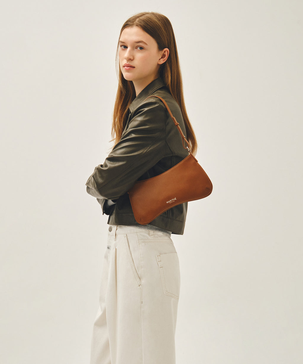 Marithe & Francois Girbaud - Regular Logo Mini Peanut Bag (Brown) product image 9 | TRAB K-Fashion Australia