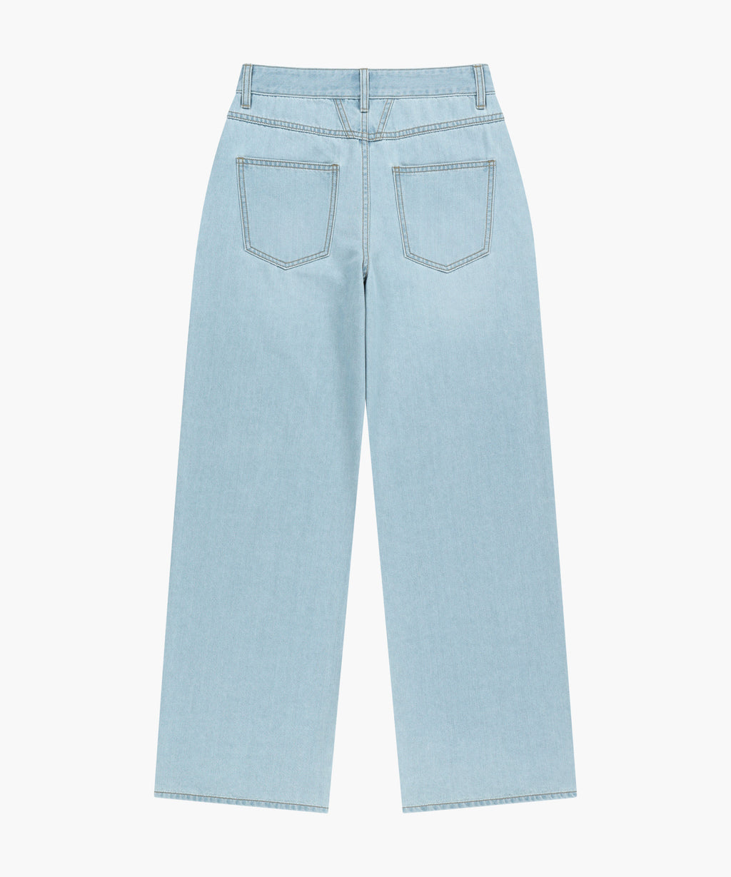 Marithe & Francois Girbaud - Summer Semi Wide Denim Pants (Light Blue) product image 10 | TRAB K-Fashion Australia