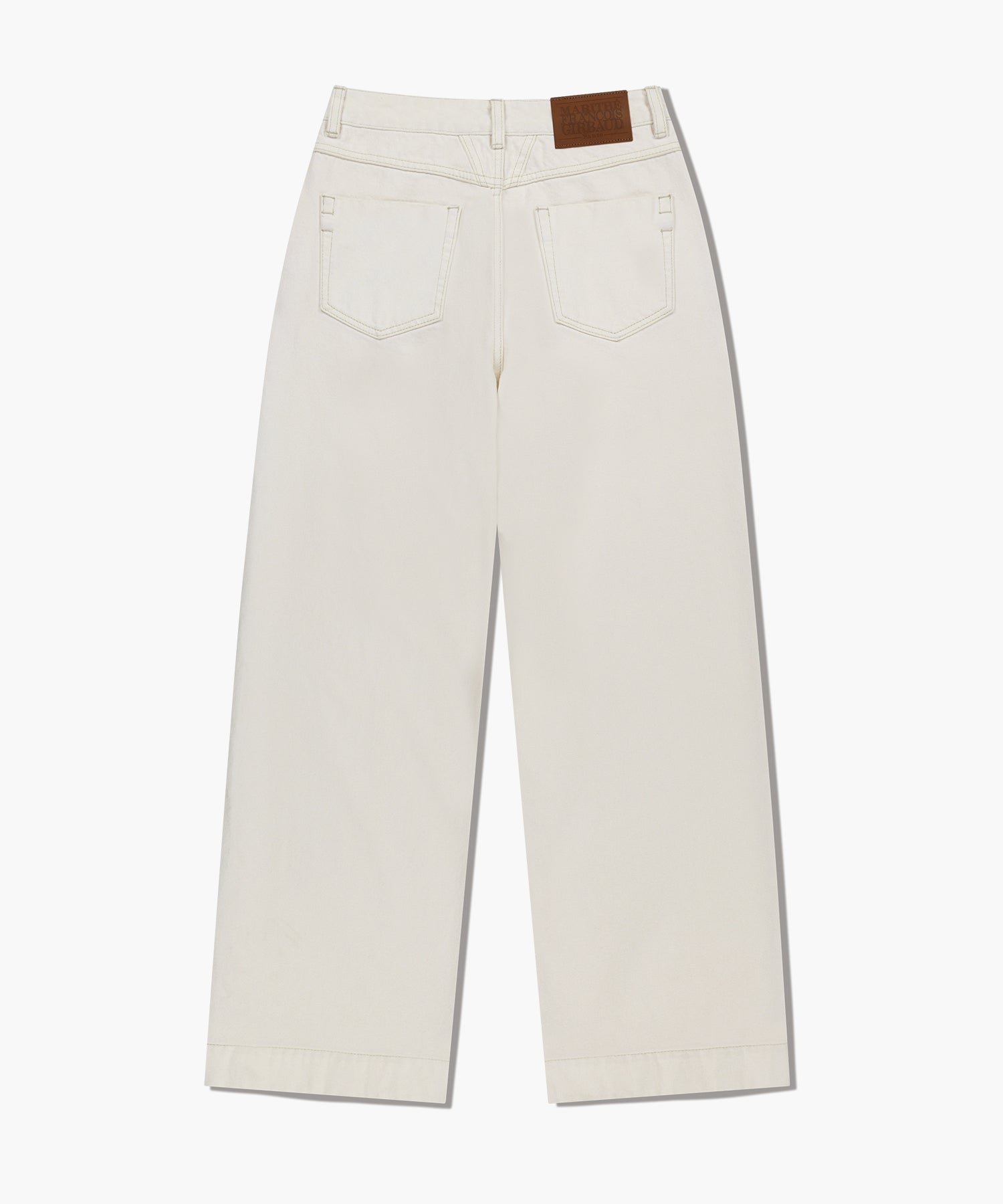Marithe & Francois Girbaud - Low-waist Tuck Wide Denim Pants (Ecru) product image 9 | TRAB K-Fashion Australia