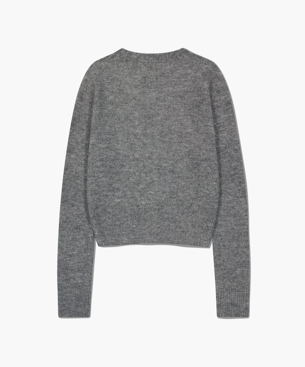 Marithe & Francois Girbaud - V-neck Crop Cardigan (Heather Gray) product image 7 | TRAB K-Fashion Australia