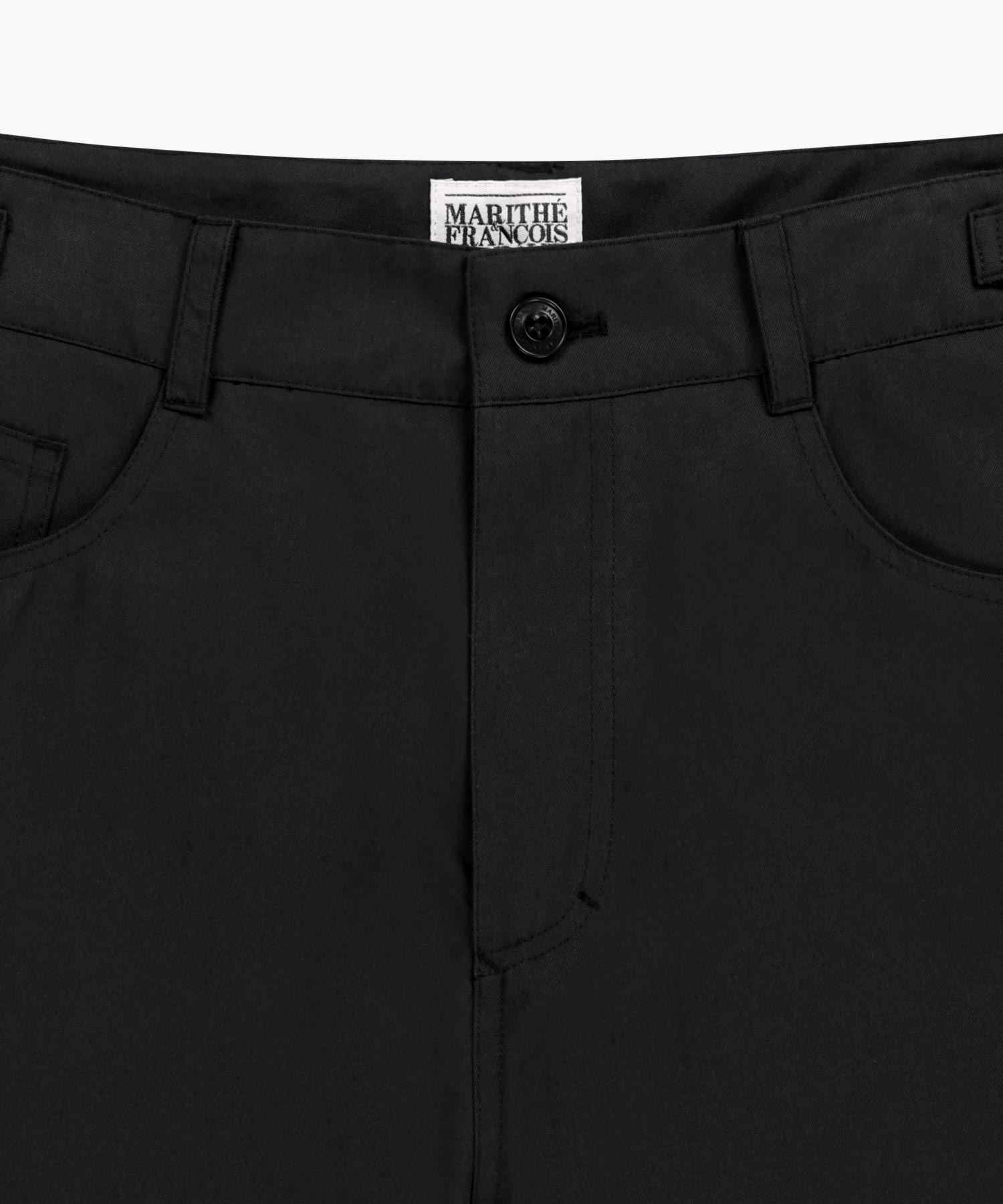 Marithe & Francois Girbaud - Curved Chino Pants (Black) product image 7 | TRAB K-Fashion Australia