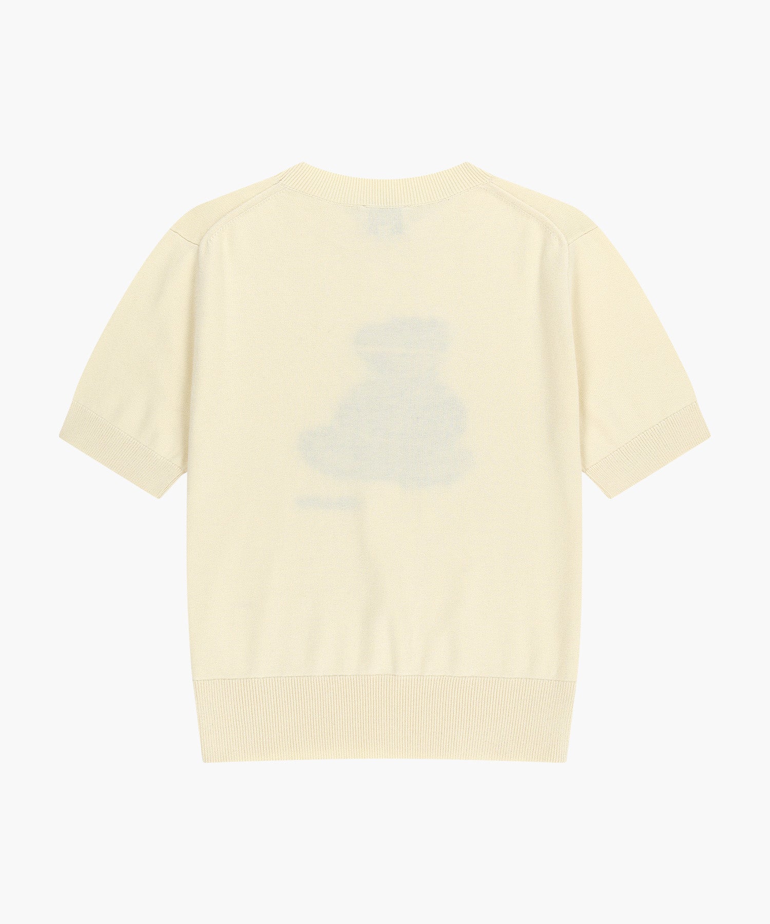 Marithe & Francois Girbaud - Doodle Bear Half Knit Pullover (Ivory) product image 7 | TRAB K-Fashion Australia