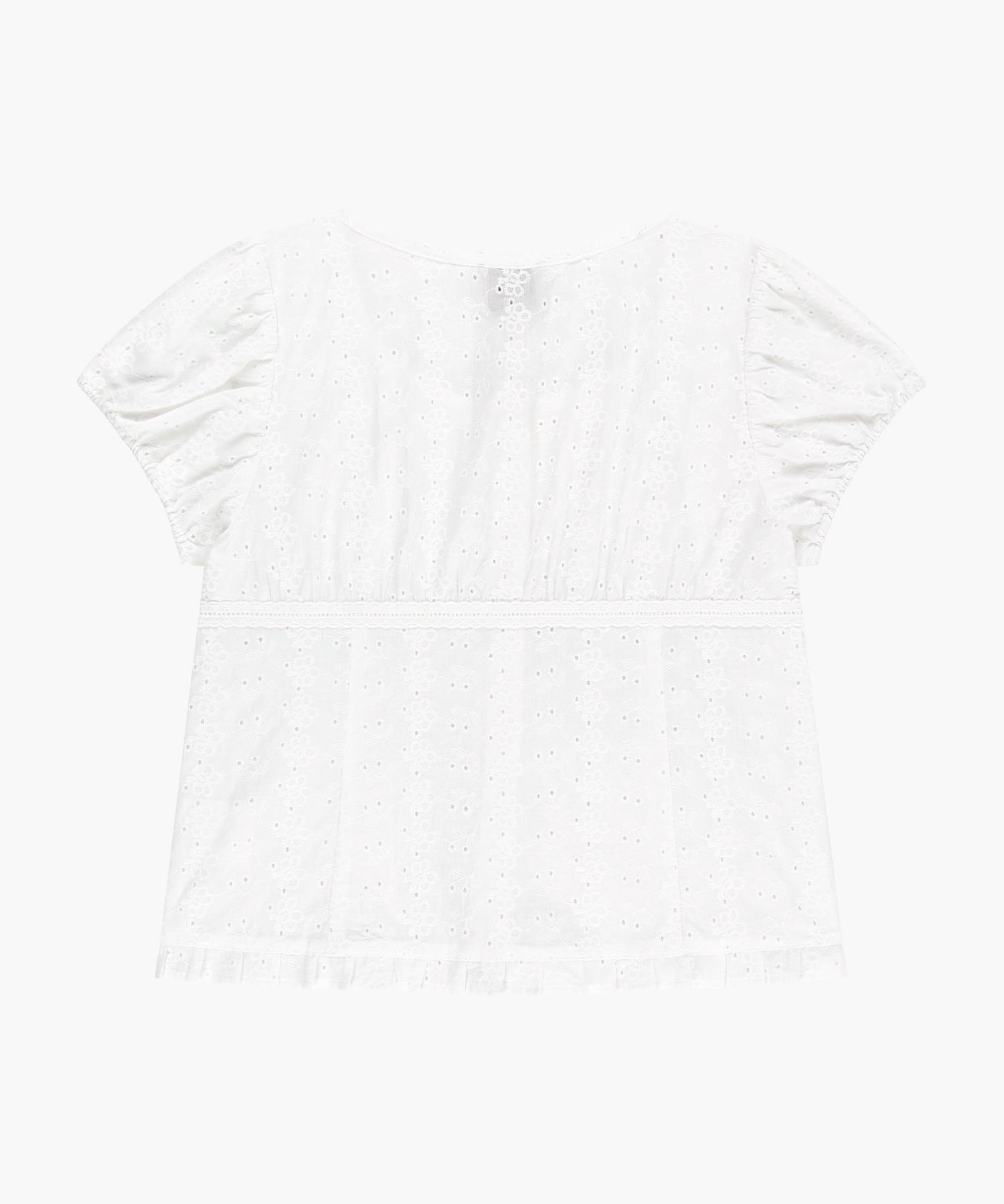 Marithe & Francois Girbaud - Puff Sleeve Lace Shirt (White) product image 7 | TRAB K-Fashion Australia