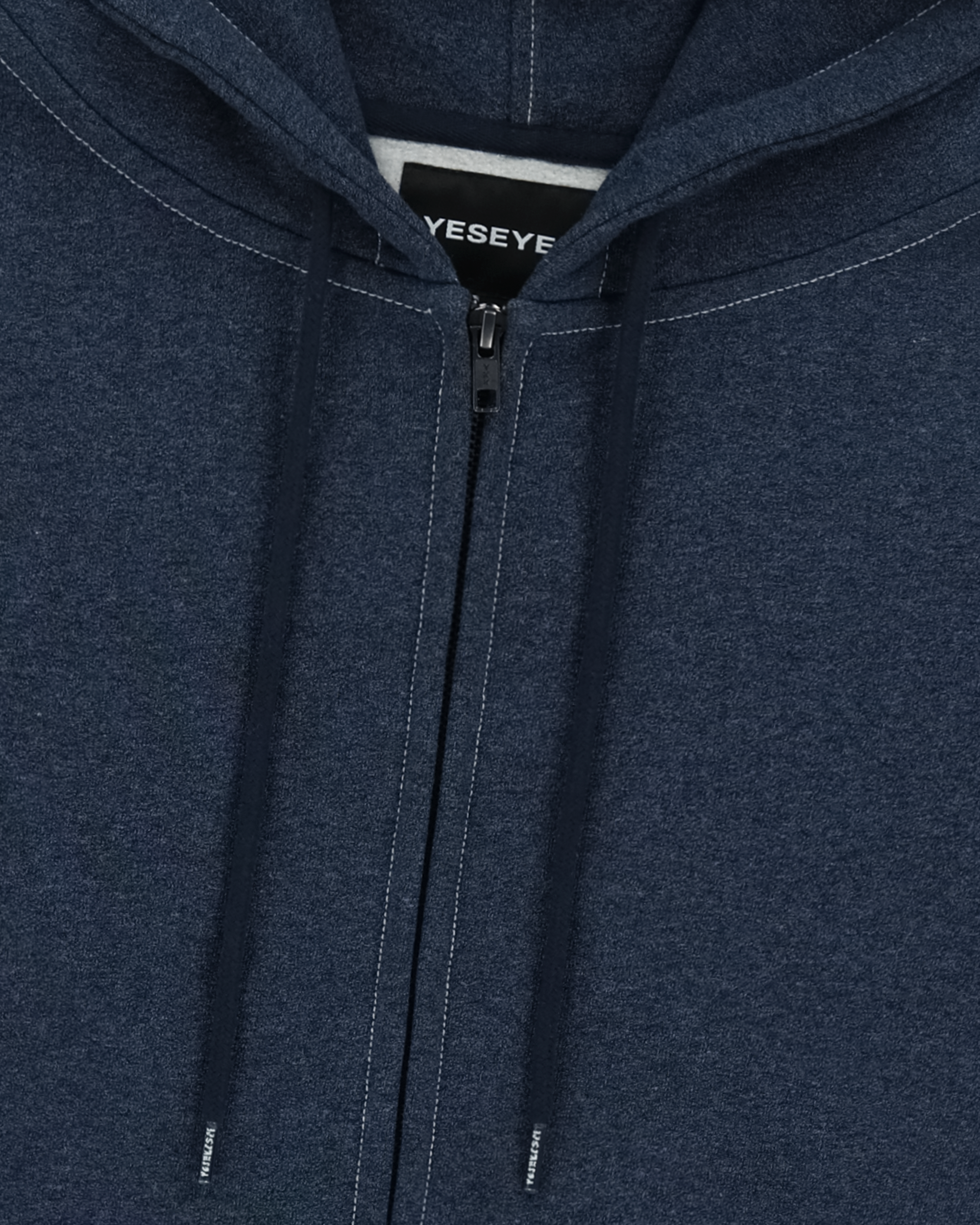 yeseyesee - Y.E.S Stitch Pocket Zip Up Hoodie (Navy) product image 6 | TRAB K-Fashion Australia