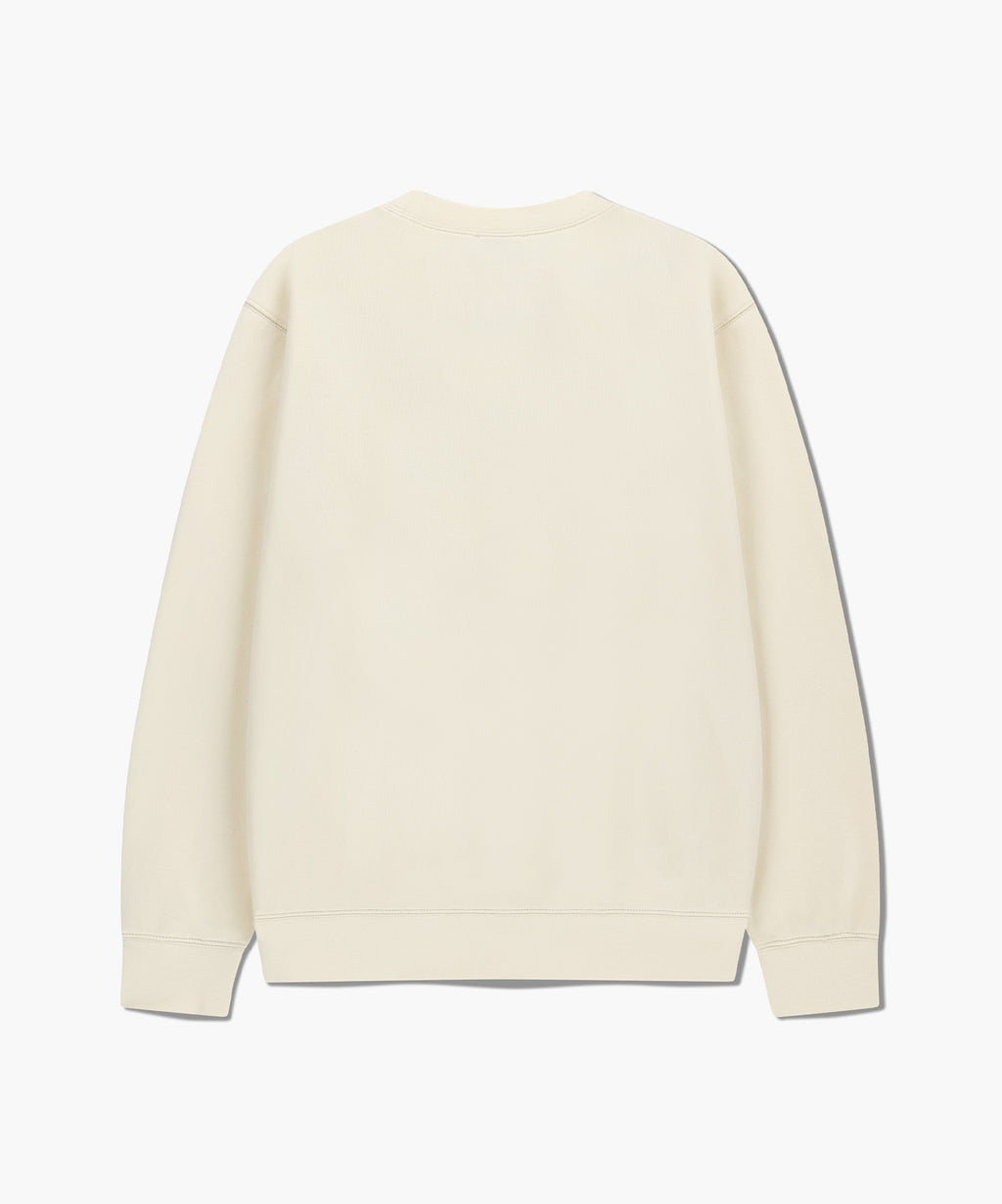 Marithe & Francois Girbaud - Classic Logo Embroidery Sweatshirt (brushed) (Cream) product image 7 | TRAB K-Fashion Australia