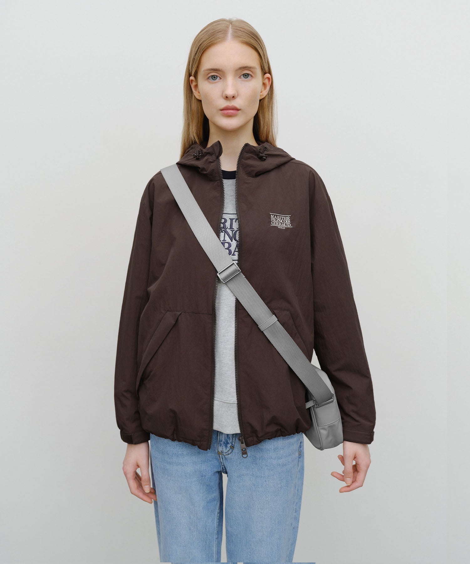 Marithe & Francois Girbaud - Classic Logo Small Cross Bag (Gray) product image 7 | TRAB K-Fashion Australia