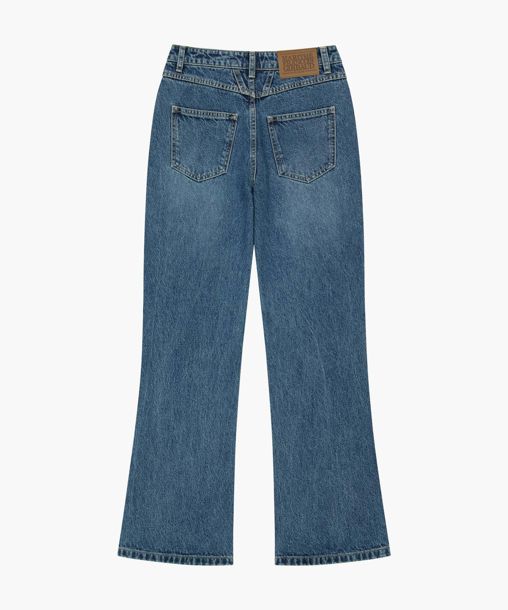 Marithe & Francois Girbaud - Relaxed Fit Boots-cut Denim Pants (Blue) product image 7 | TRAB K-Fashion Australia