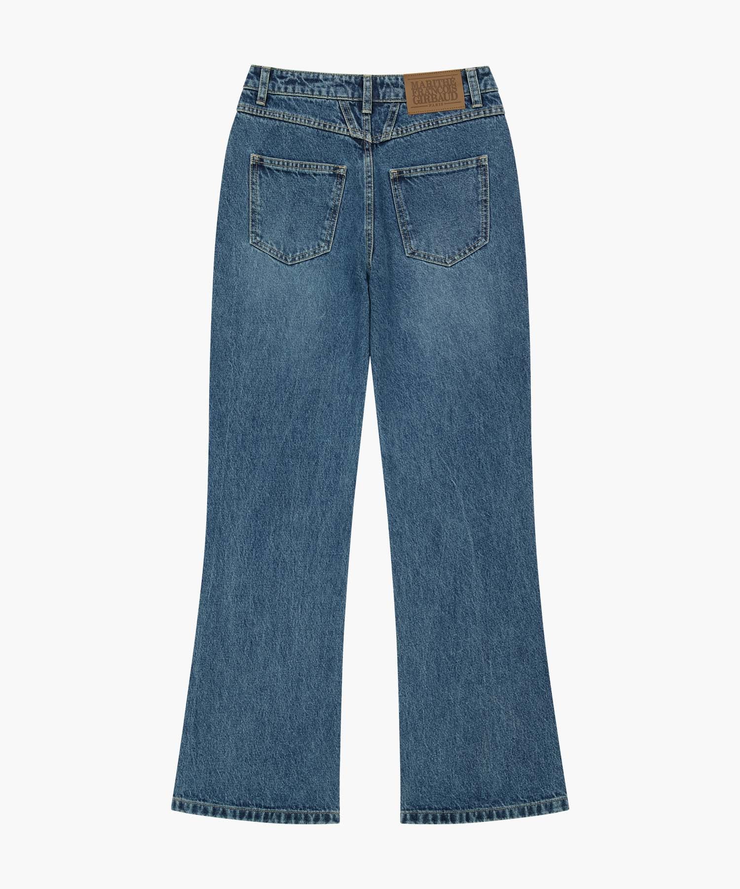 Marithe & Francois Girbaud - Relaxed Fit Boots-cut Denim Pants (Blue) product image 7 | TRAB K-Fashion Australia