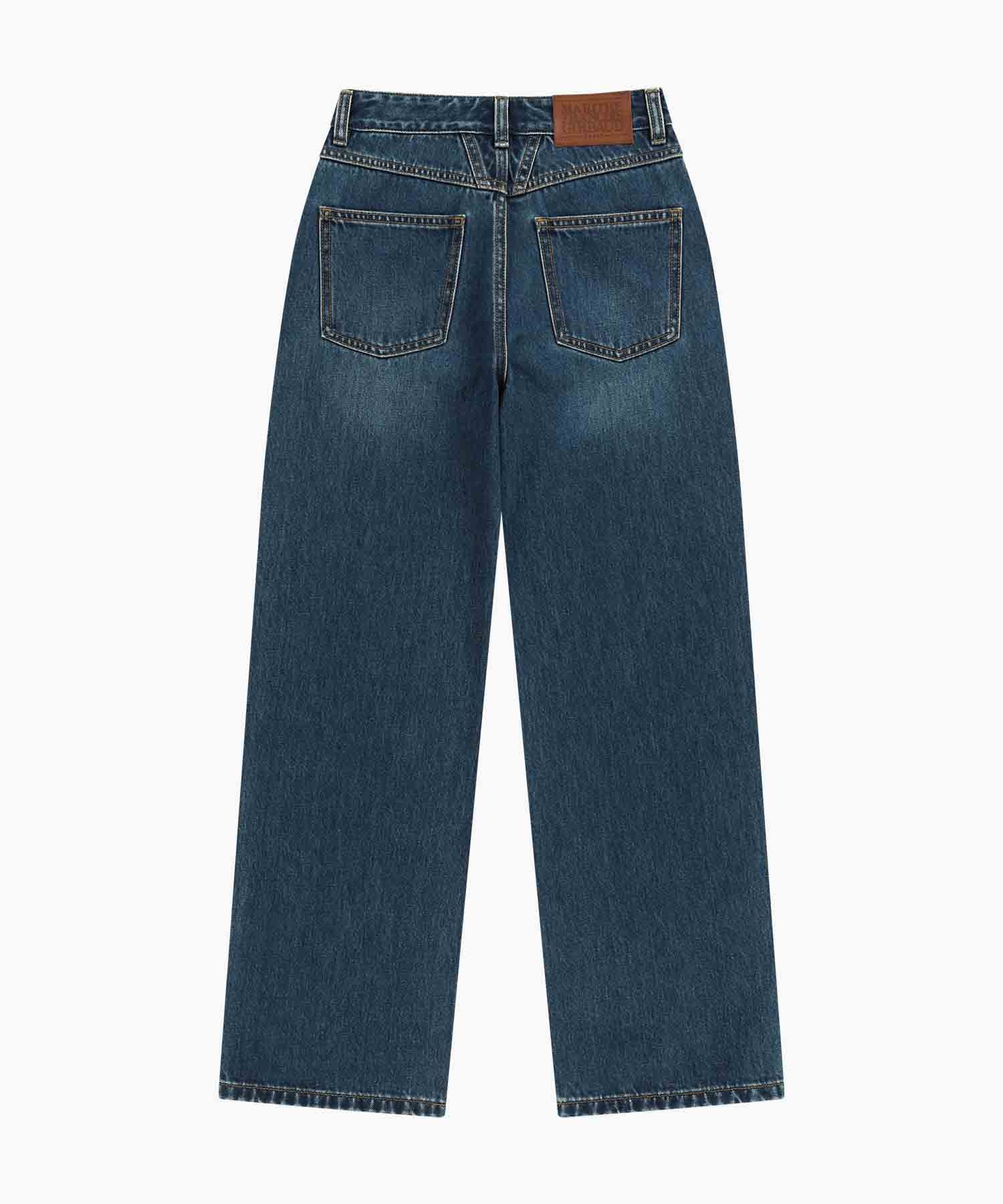 Marithe & Francois Girbaud - High Straight Denim Pants (Dark Blue) product image 7 | TRAB K-Fashion Australia