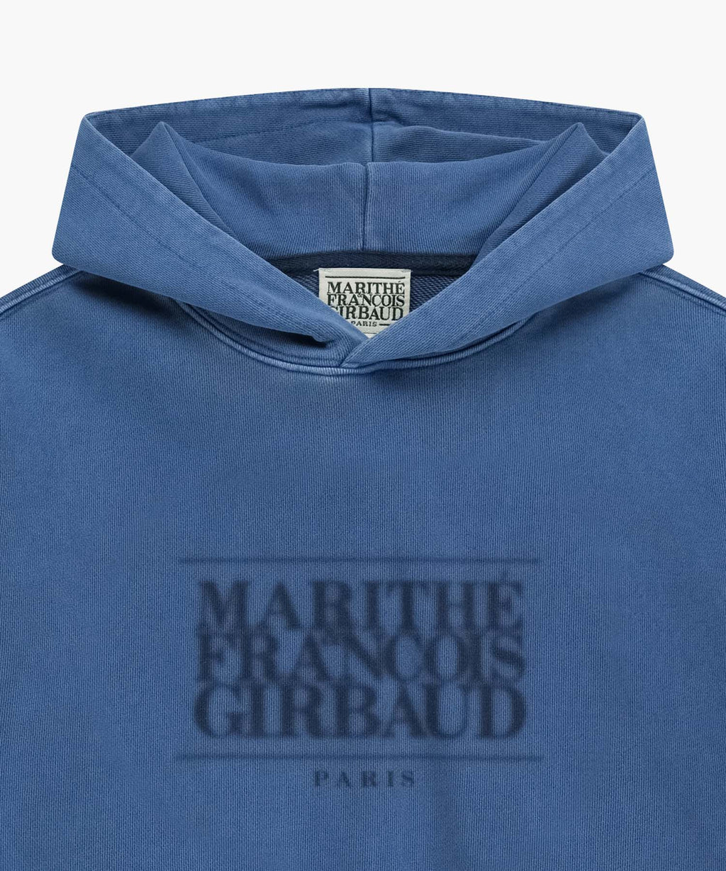 Marithe & Francois Girbaud - Shadow Classic Logo Dyeing Crop Hoodie (Blue) product image 7 | TRAB K-Fashion Australia