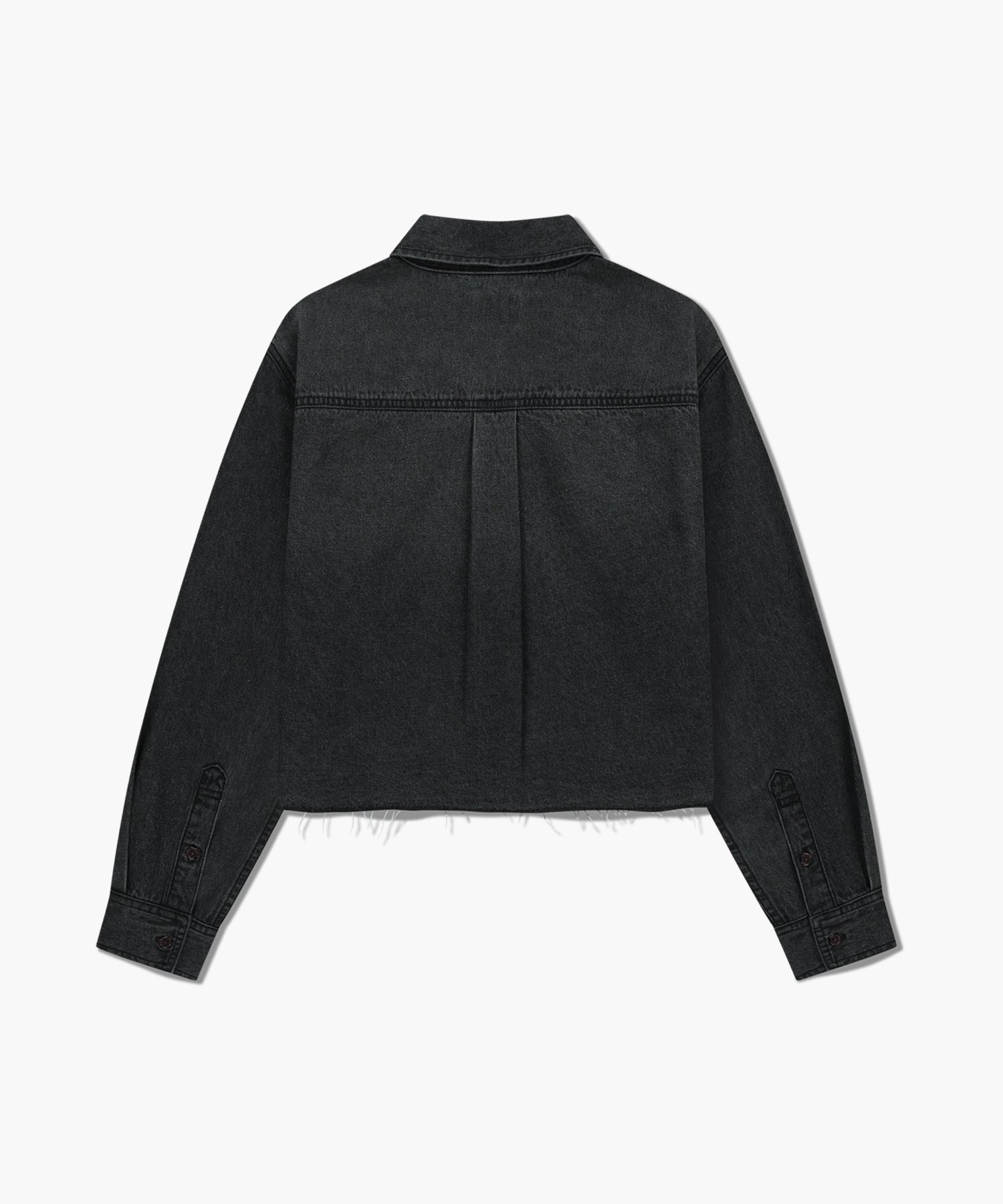 Marithe & Francois Girbaud - Heritage Lettering Logo Denim Crop Shirt (Black) product image 7 | TRAB K-Fashion Australia