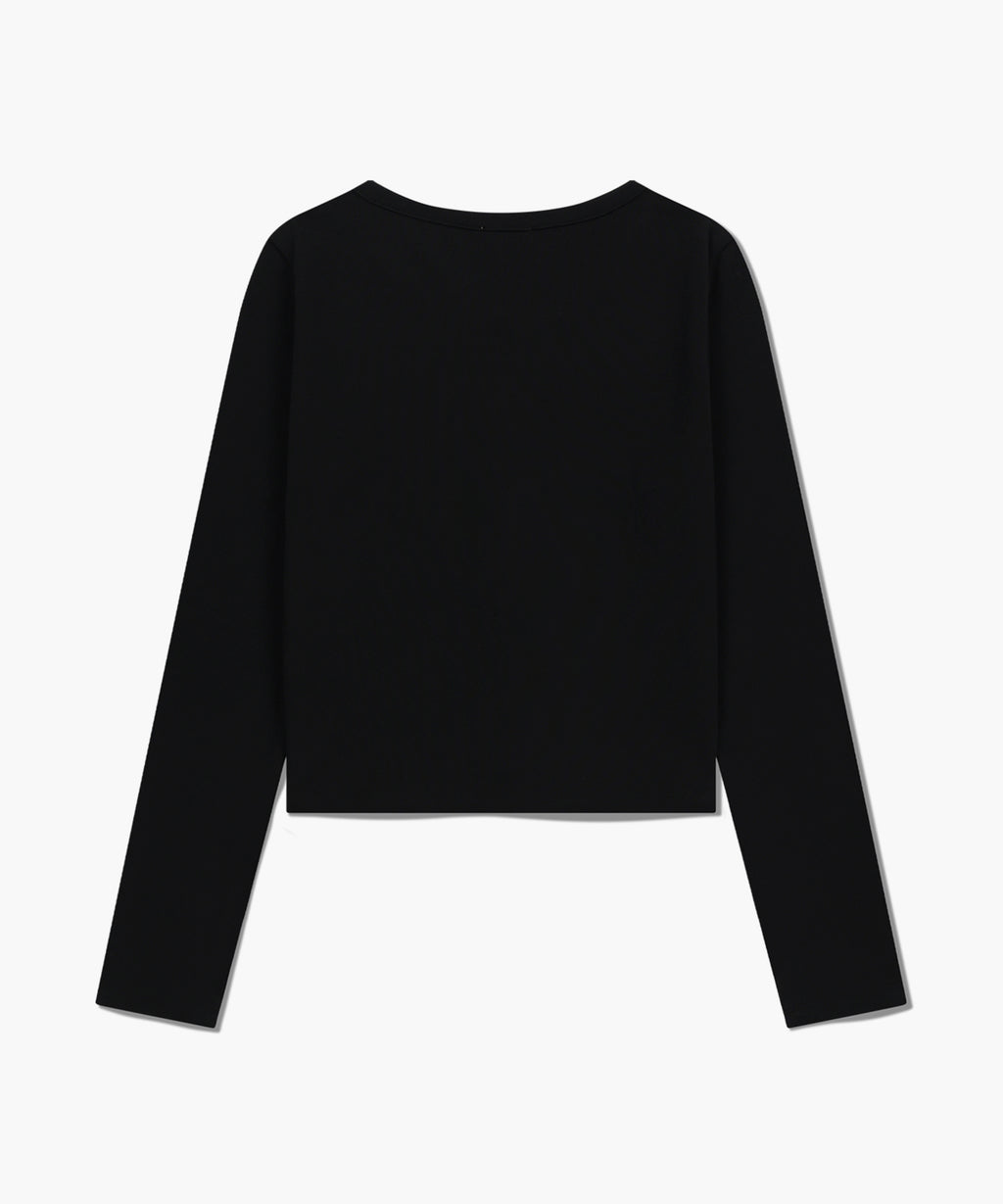 Marithe & Francois Girbaud - Basic Cotton Cardigan (Black) product image 7 | TRAB K-Fashion Australia
