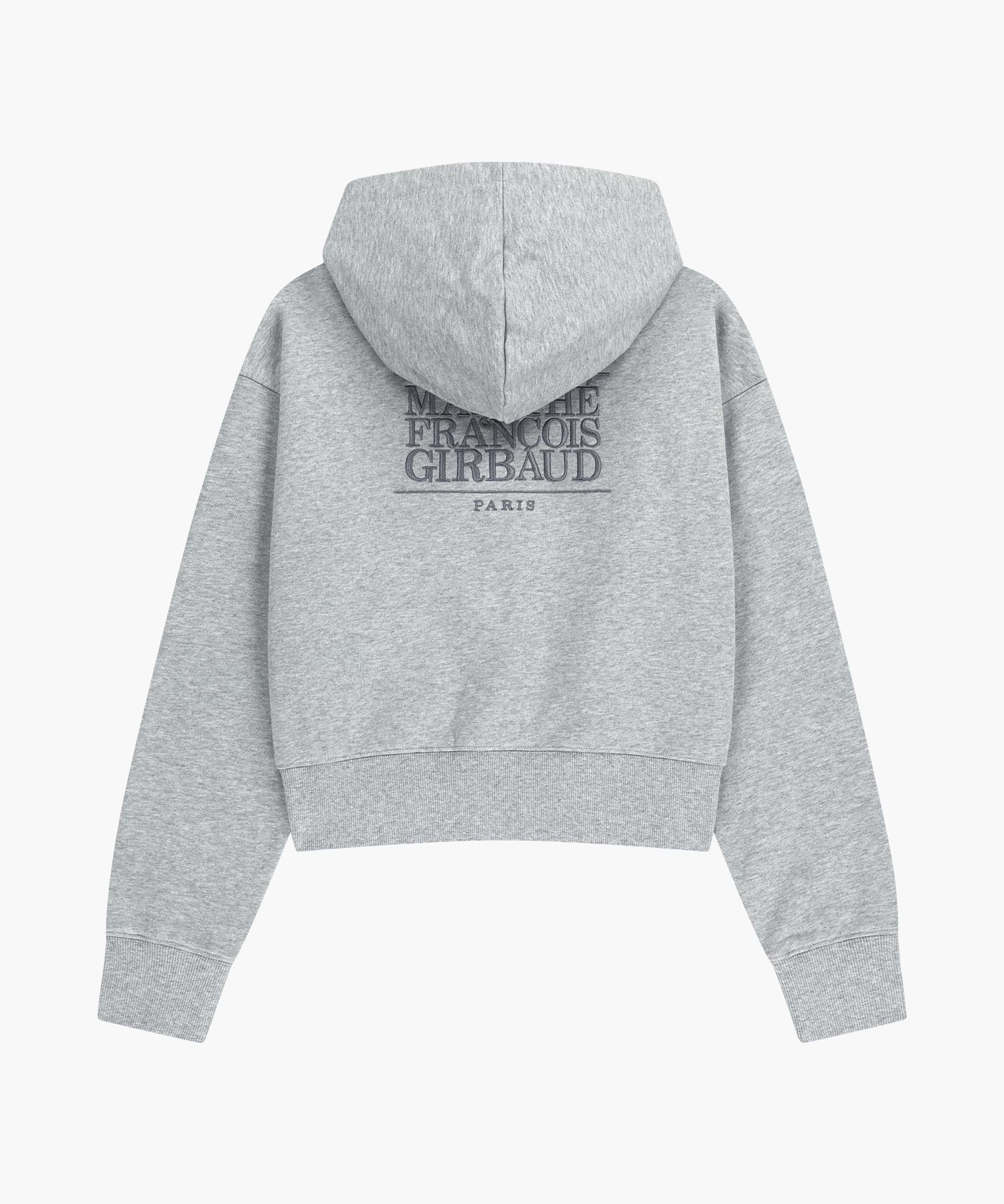 Marithe & Francois Girbaud - Back Classic Logo Crop Hoodie Zipup (Heather Gray) product image 7 | TRAB K-Fashion Australia