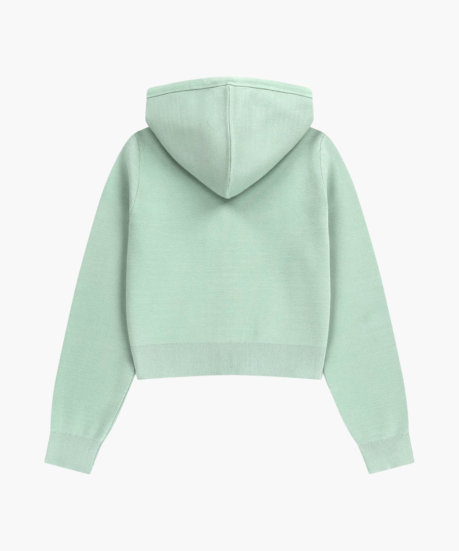 Marithe & Francois Girbaud - Small Classic Logo Crop Knit Hoodie Zipup (Mint) product image 7 | TRAB K-Fashion Australia
