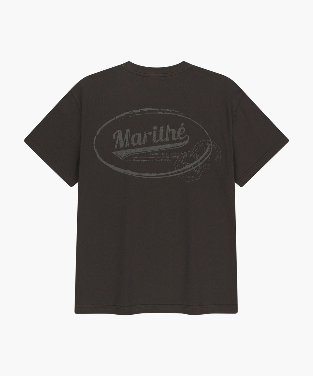Marithe & Francois Girbaud - [Pre-order – Ships 25 Jun] Vintage Logo Typo Tee (Brown) product image 7 | TRAB K-Fashion Australia