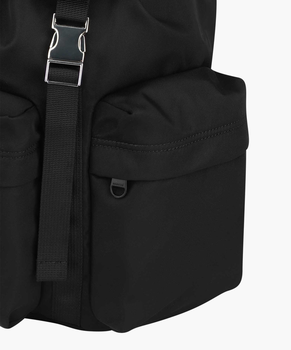 Marithe & Francois Girbaud - Classic Logo Metal Buckle Backpack (Black) product image 7 | TRAB K-Fashion Australia