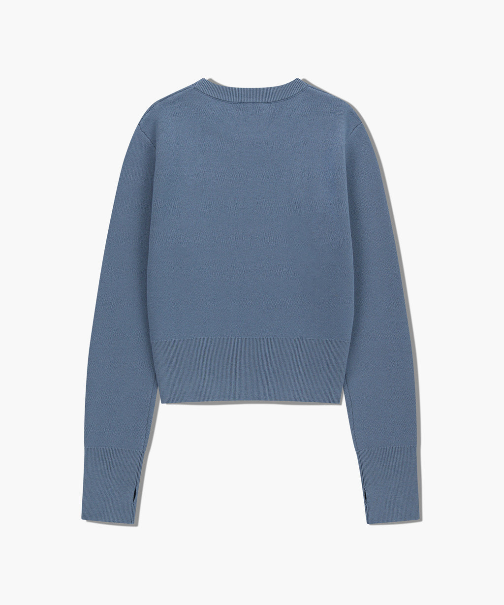 Marithe & Francois Girbaud - Classic Logo Crop Knit (Ash Blue) product image 7 | TRAB K-Fashion Australia