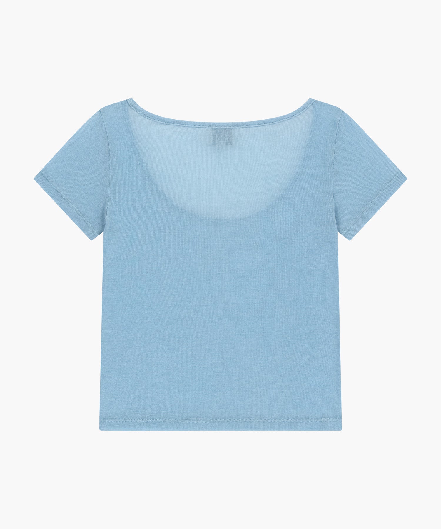 Marithe & Francois Girbaud - Small Classic Logo Sleeveless Layered Slim Crop Tee (Sky Blue) product image 7 | TRAB K-Fashion Australia