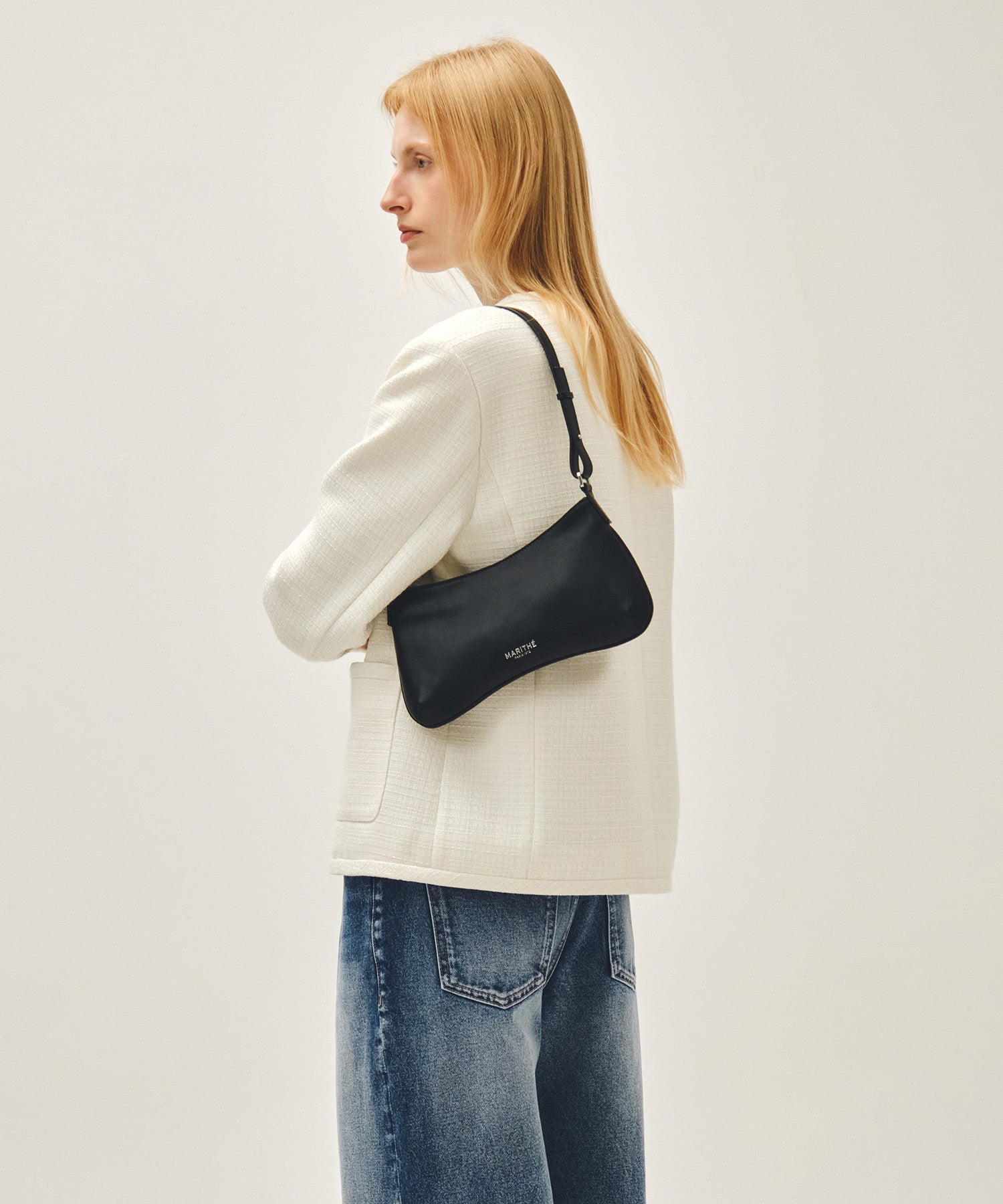 Marithe & Francois Girbaud - Regular Logo Mini Peanut Bag (Black) product image 7 | TRAB K-Fashion Australia