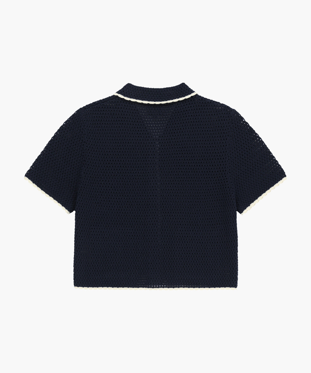 Marithe & Francois Girbaud - Crochet Half Knit Cardigan (Navy) product image 7 | TRAB K-Fashion Australia