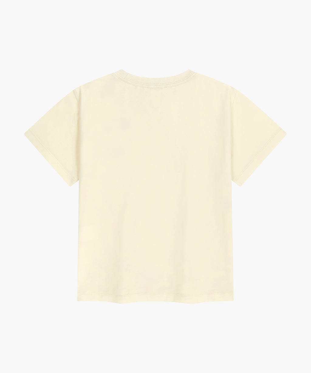 Marithe & Francois Girbaud - Antique Classic Logo Slim Crop Tee (Cream) product image 7 | TRAB K-Fashion Australia