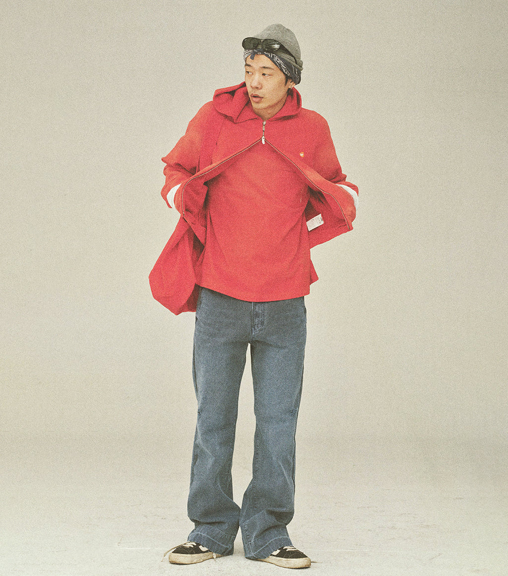 Llege - Garment Dyed Hoodie Jumper (Red) product image 6 | TRAB K-Fashion Australia