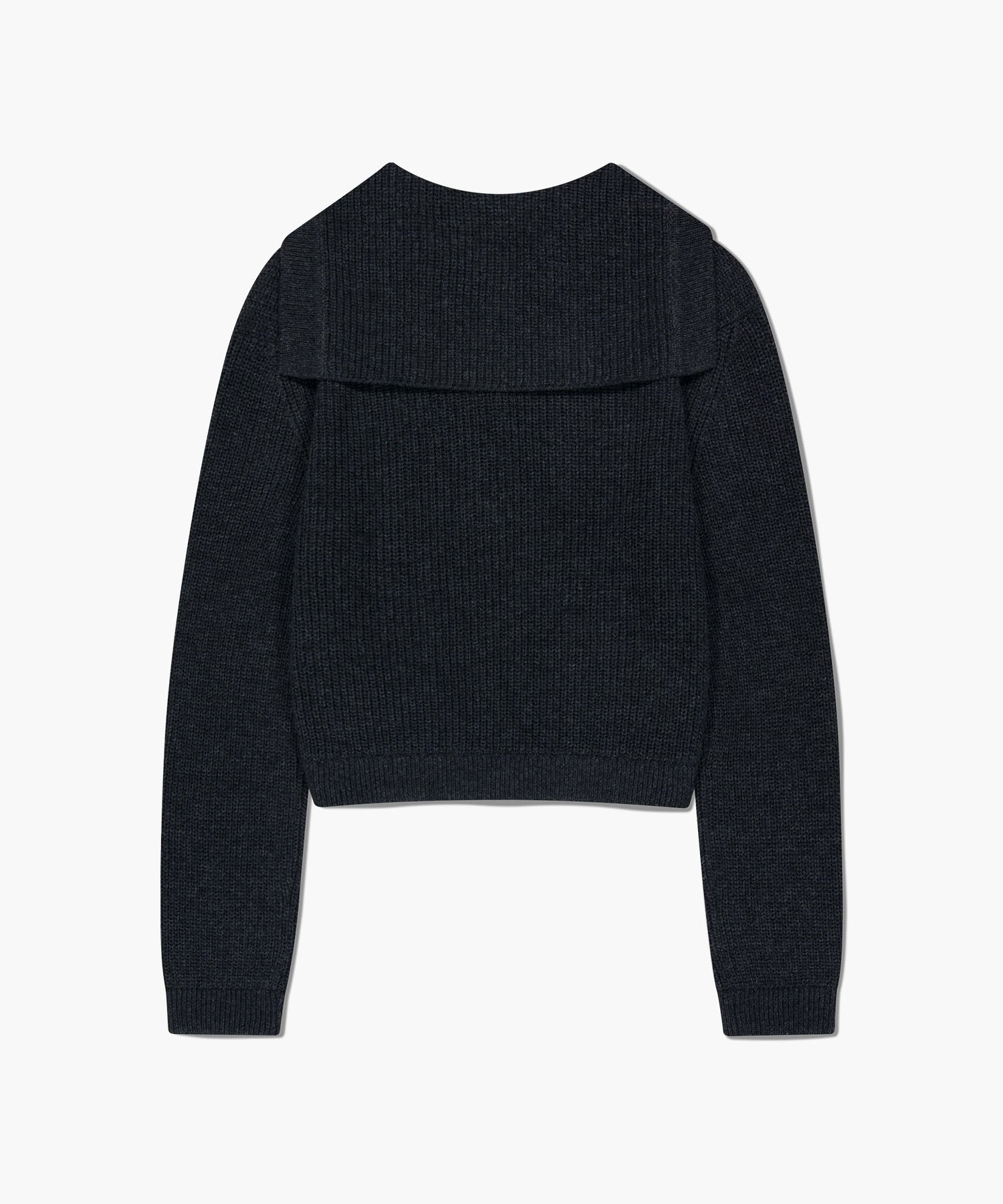 Marithe & Francois Girbaud - Sailor Rib Knit Cardigan (Dark Heather Gray) product image 7 | TRAB K-Fashion Australia