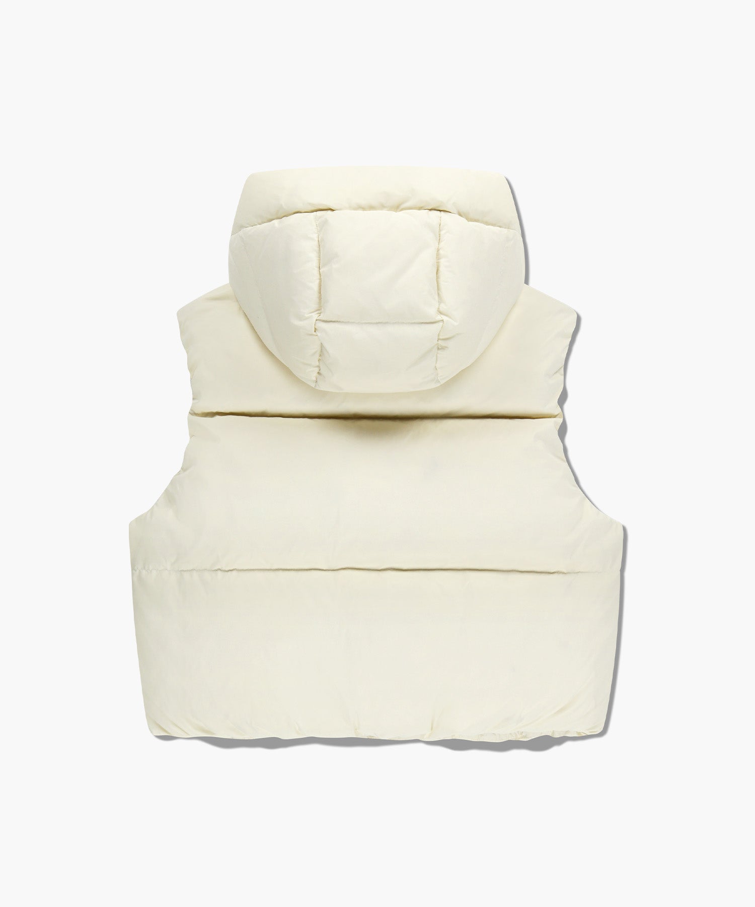 Marithe & Francois Girbaud - Circle Logo Crop Hooded Down Vest (Ivory) product image 7 | TRAB K-Fashion Australia