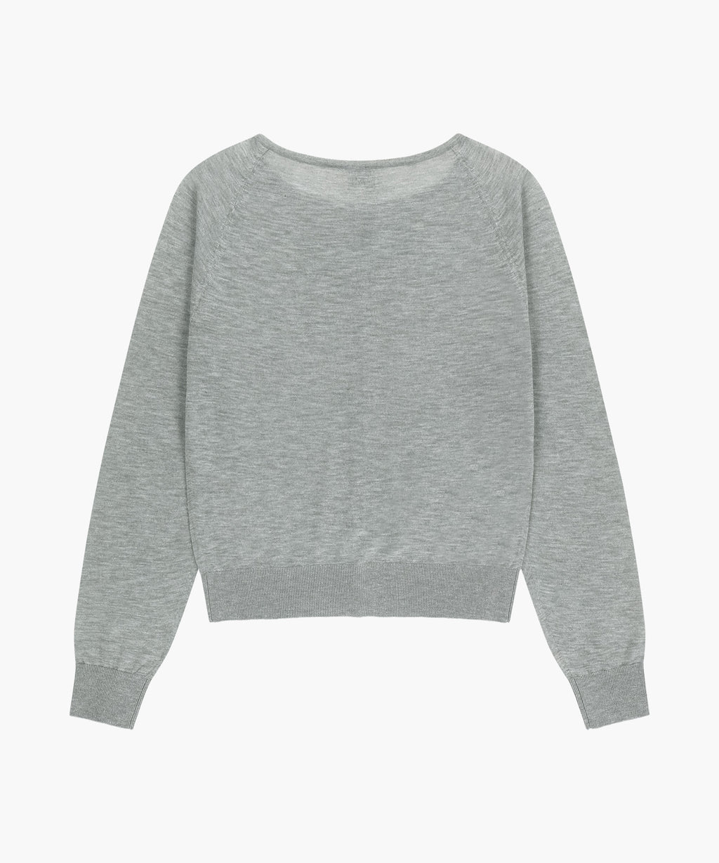 Marithe & Francois Girbaud - Sheer Knit Cardigan (Melange Gray) product image 10 | TRAB K-Fashion Australia