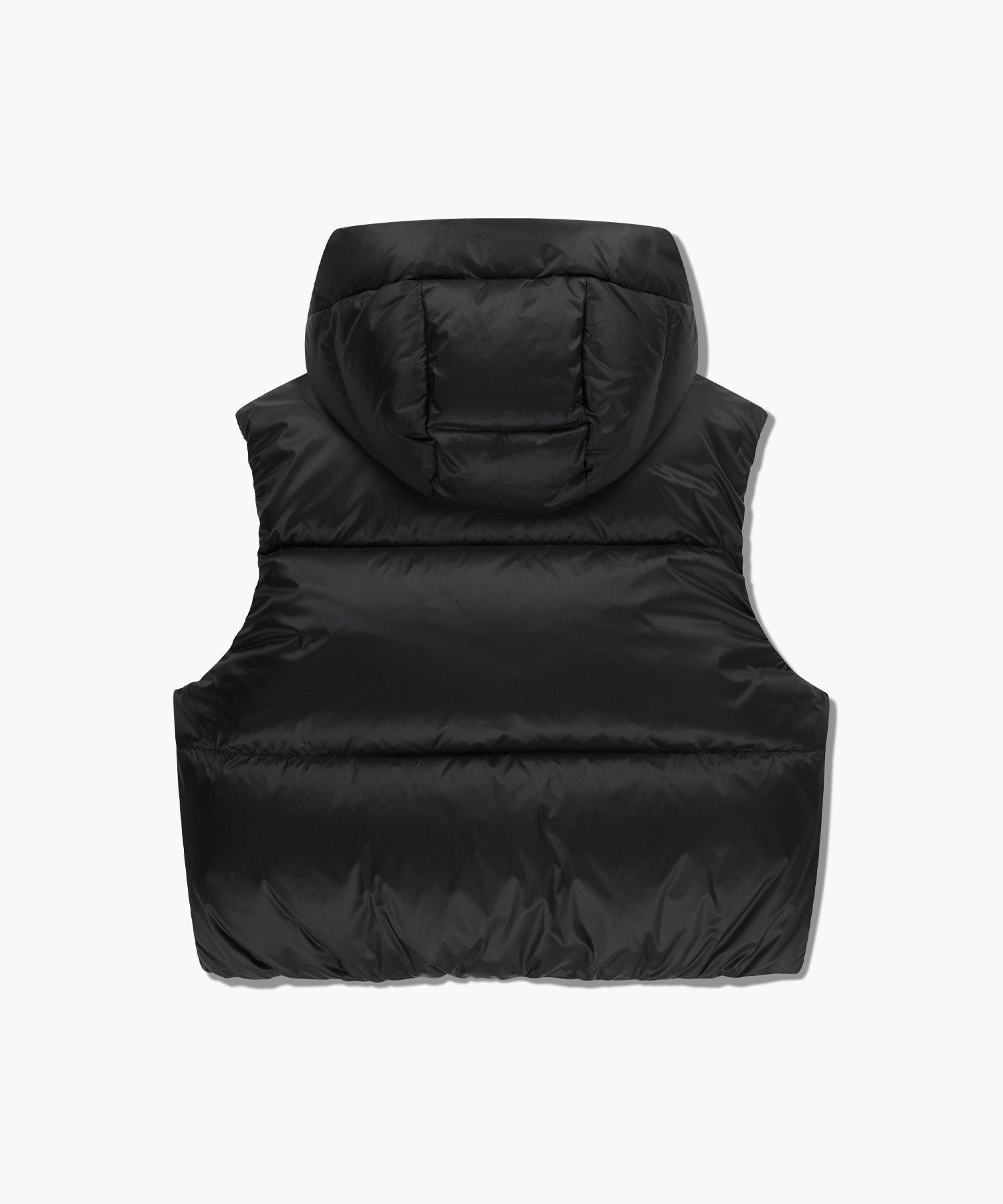 Marithe & Francois Girbaud - Circle Logo Crop Hooded Down Vest (Black) product image 7 | TRAB K-Fashion Australia