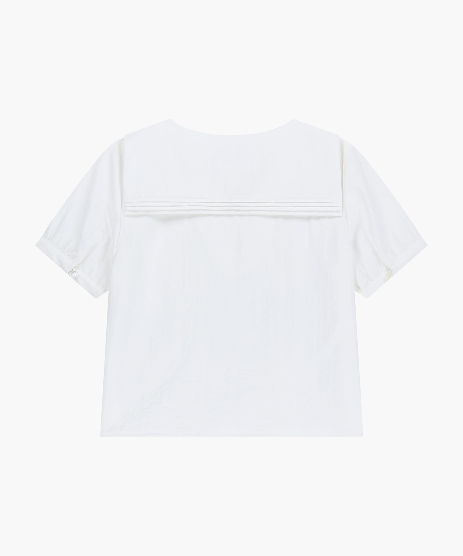 Marithe & Francois Girbaud - Pin Tuck Sailor Half Sleeve Shirt (White) product image 7 | TRAB K-Fashion Australia