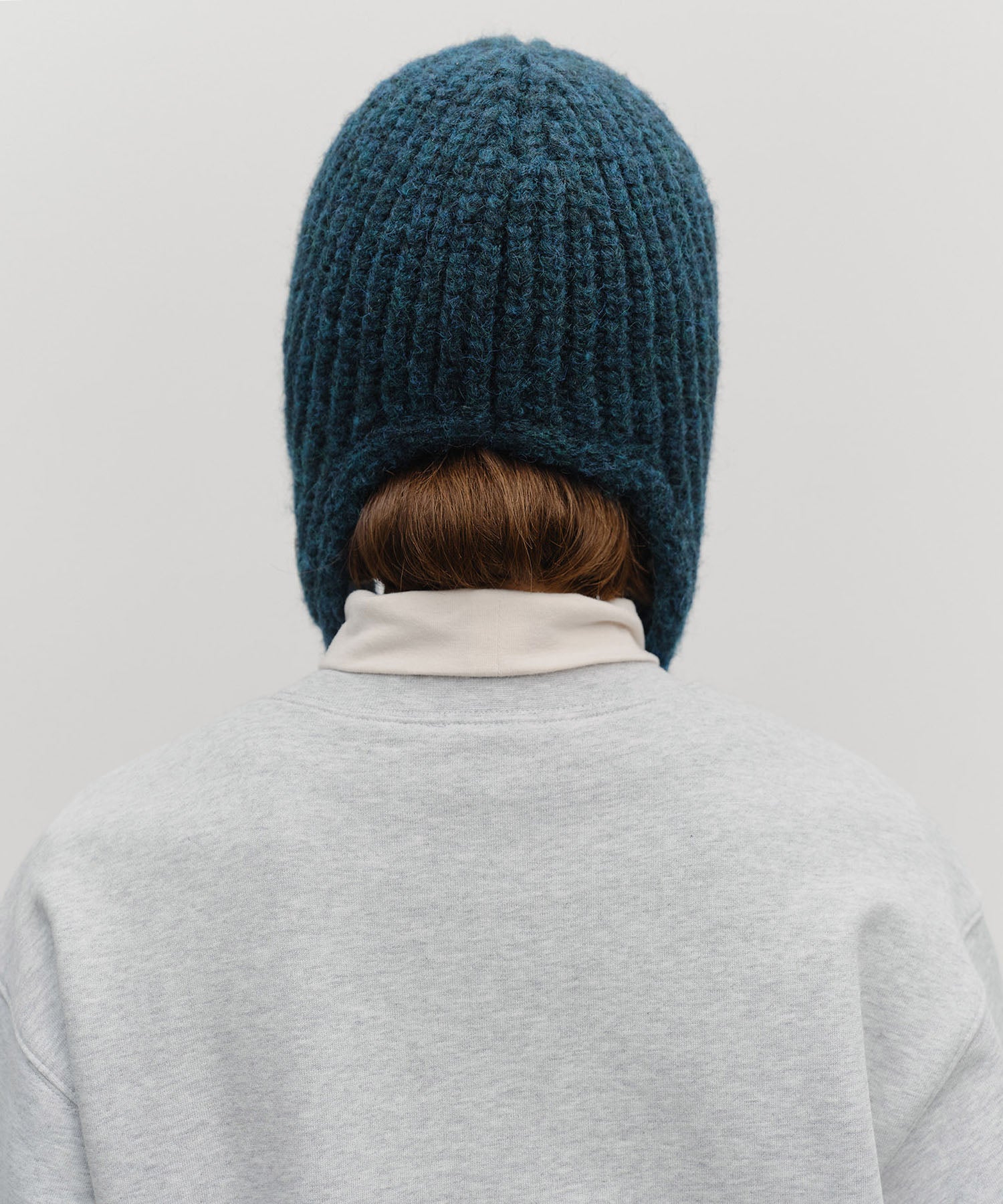 Marithe & Francois Girbaud - Classic Logo Earflap Beanie (Teal) product image 7 | TRAB K-Fashion Australia