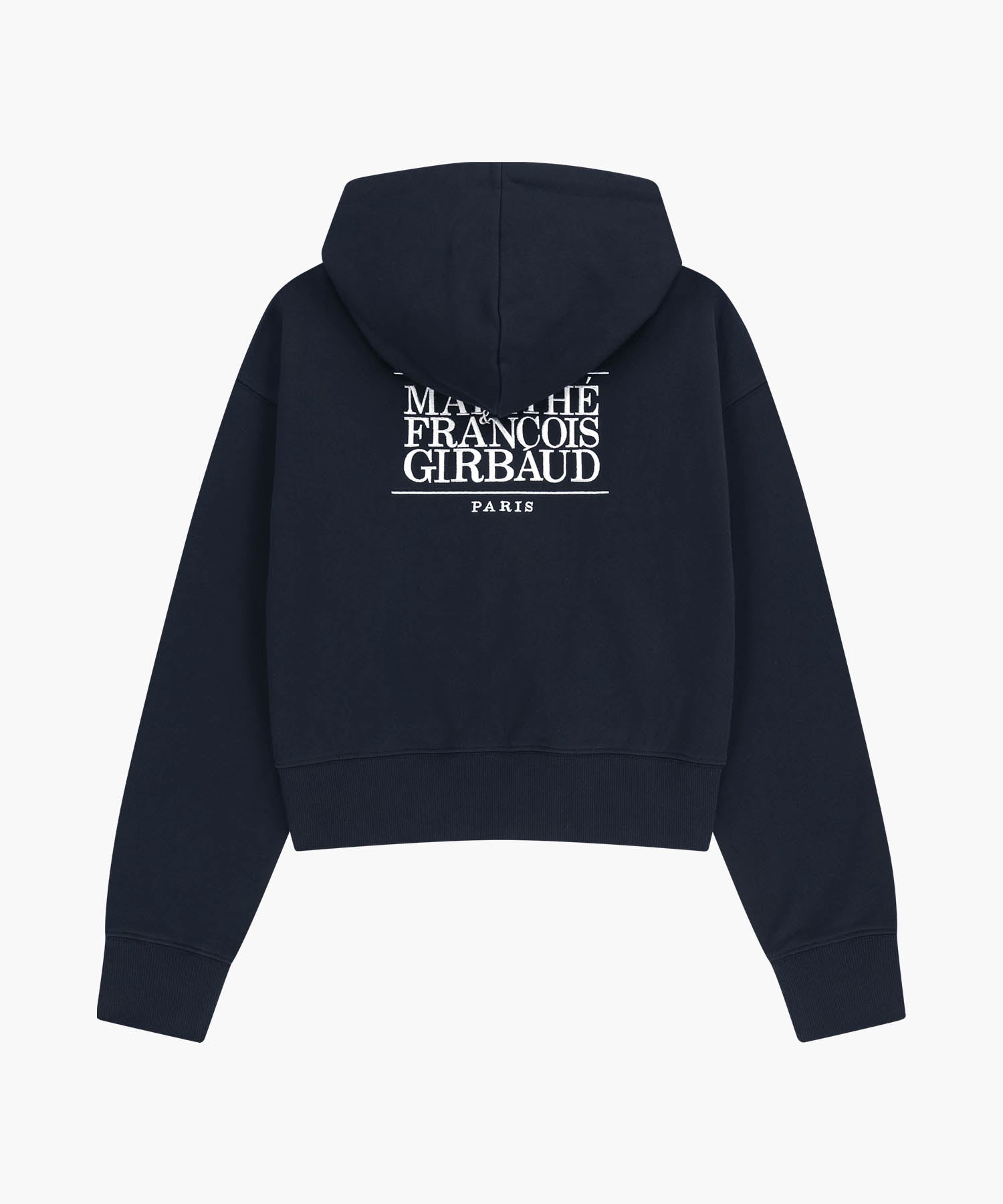 Marithe & Francois Girbaud - Back Classic Logo Crop Hoodie Zipup (Navy) product image 7 | TRAB K-Fashion Australia